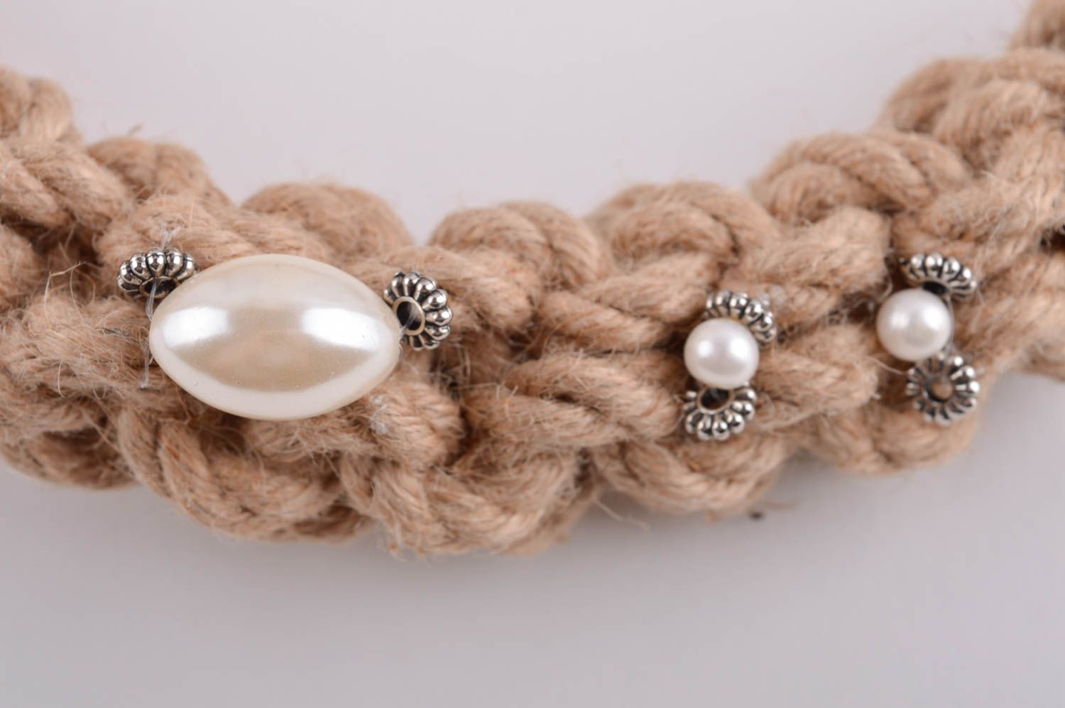 Handmade necklace braided thread necklace designer necklace fashion jewelry  photo 3