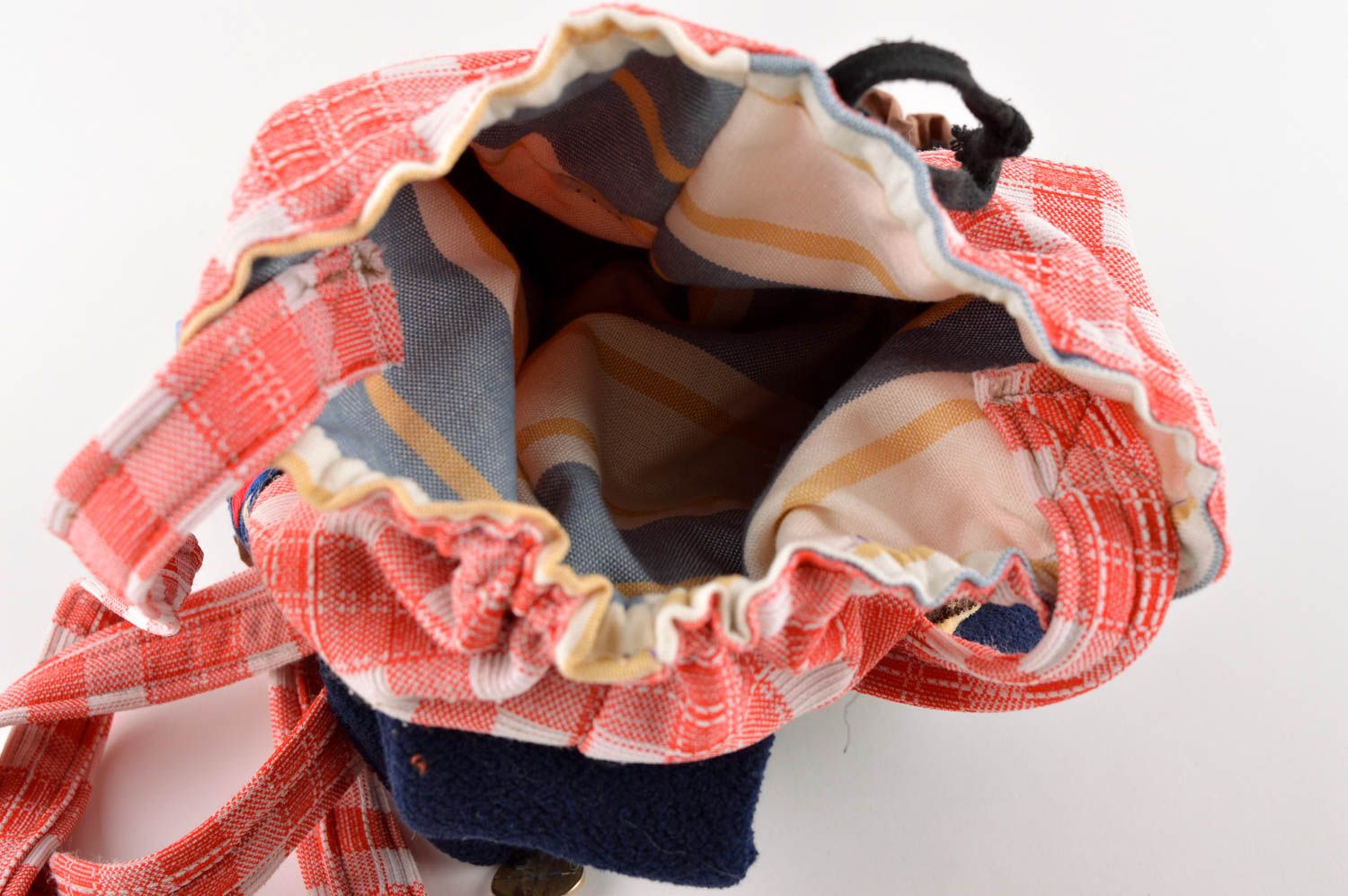 Сумка ручной работы текстильная сумка сова из ткани сумка через плечо яркая фото 4