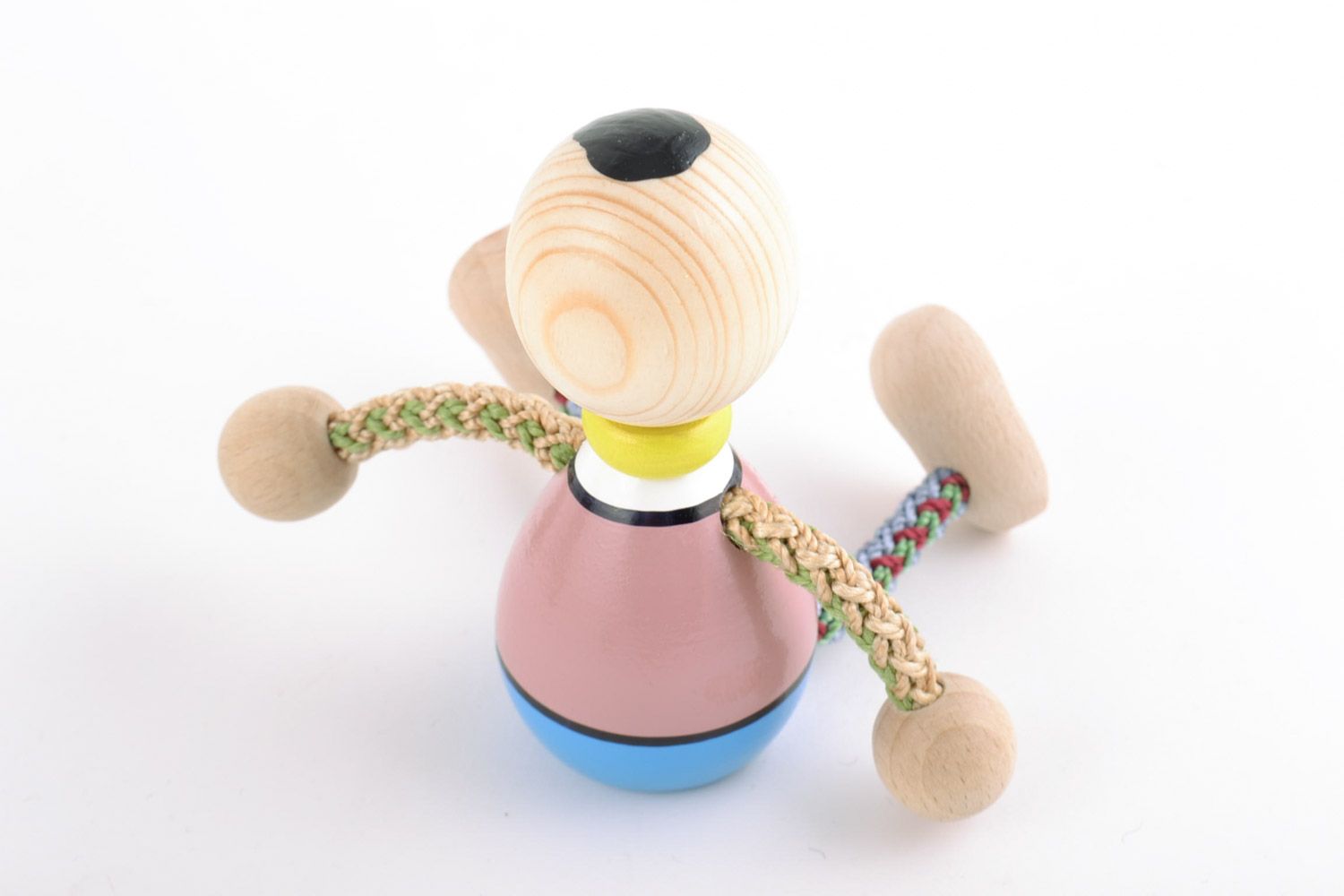 Handmade decorative beautiful eco-friendly wooden toy Cossack present for children photo 5