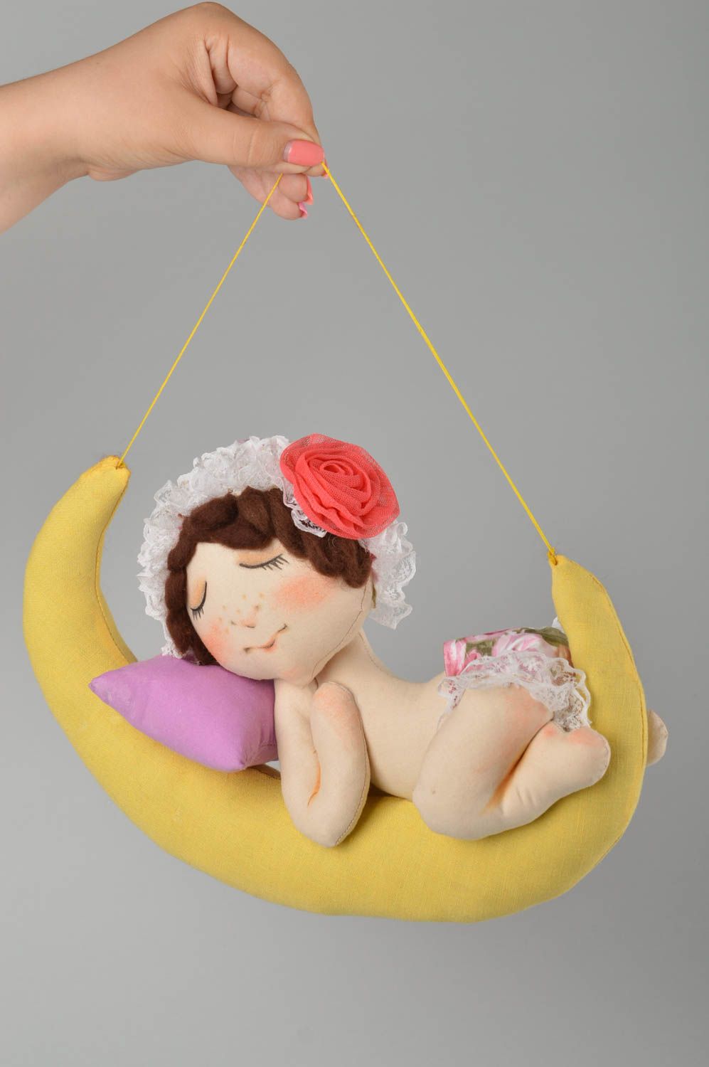 Handmade toy decorative use only gift ideas unusual doll for baby fabric doll photo 3