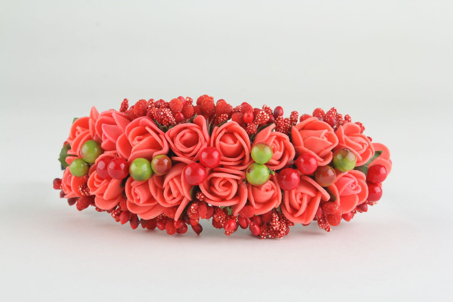 Headband with flowers and berries Spring Garden photo 1