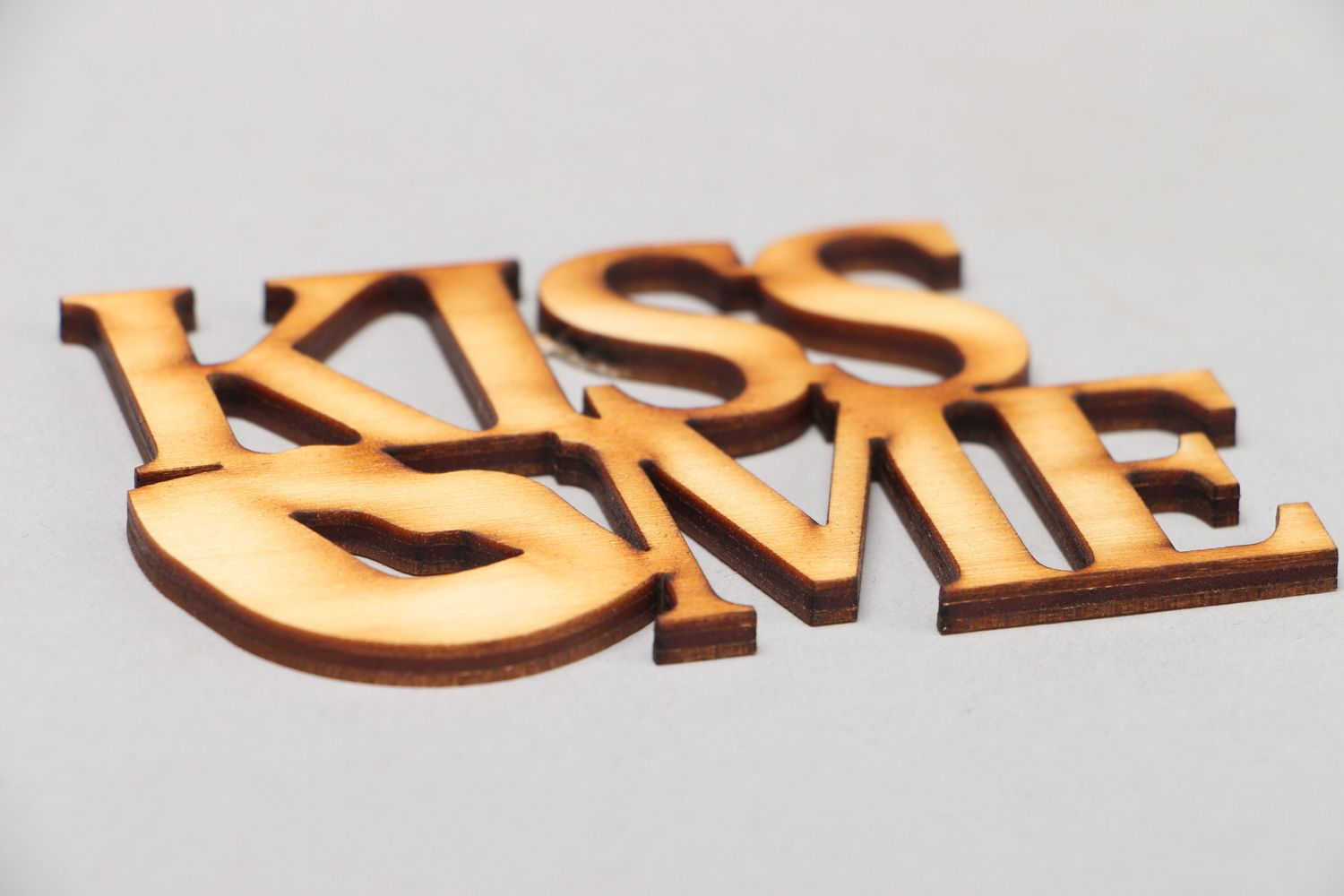 Chipboard en bois à décorer Kiss me photo 2