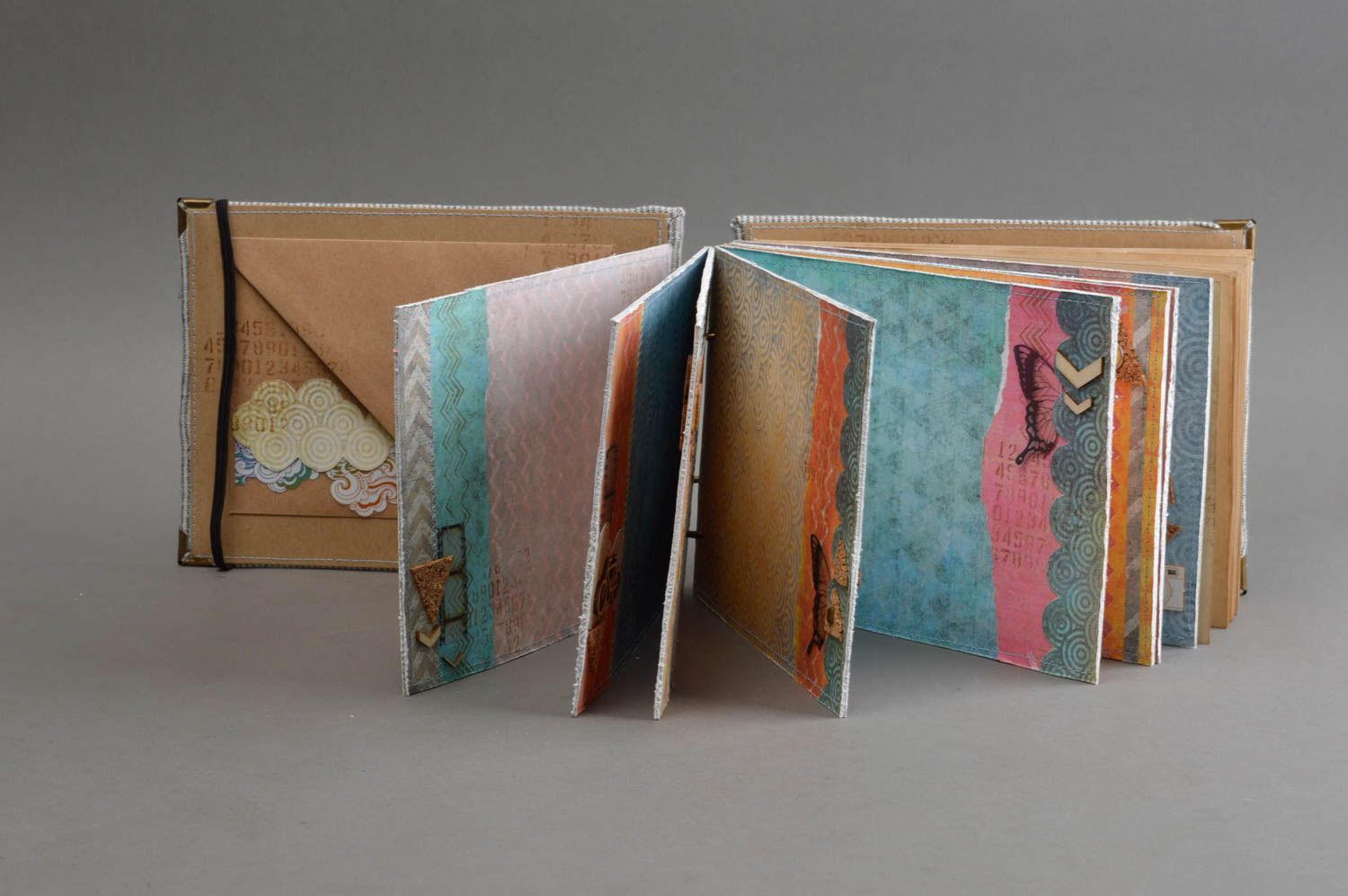 Handmade travel book fabric notepad designer notebook present for gilrs photo 3