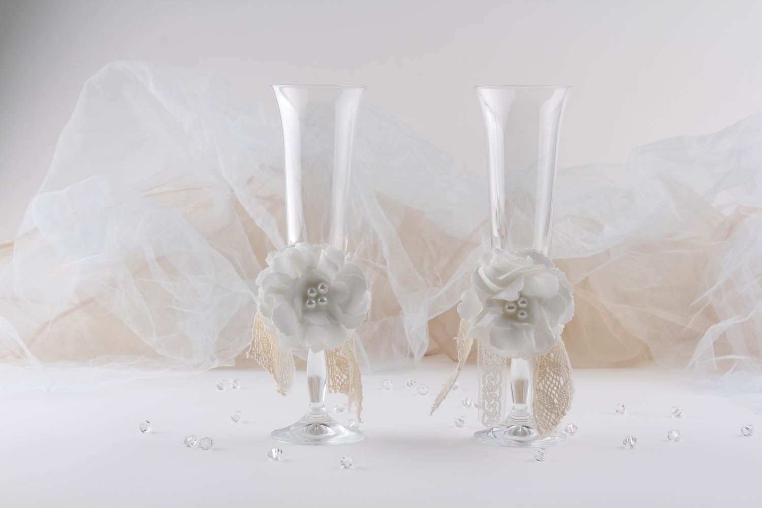 Copos para casamento de vidro feitos à mão  foto 5