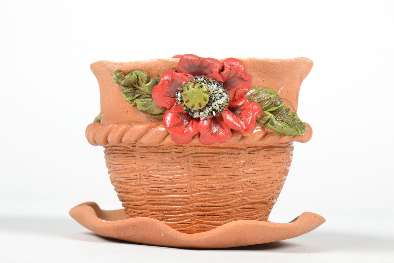 Dekorativer Blumentopf aus Keramik foto 2