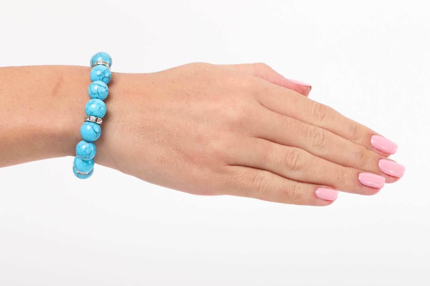 Hand-woven bracelet handmade turquoise bracelet designer jewelry for women photo 5