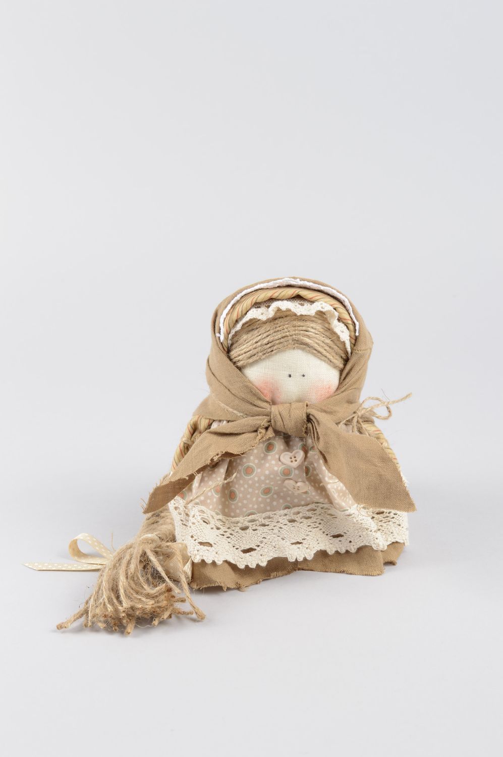 Handmade Korn Puppe originell Kinder Spielzeug Ethno Deko Puppe aus Stoff schön foto 1