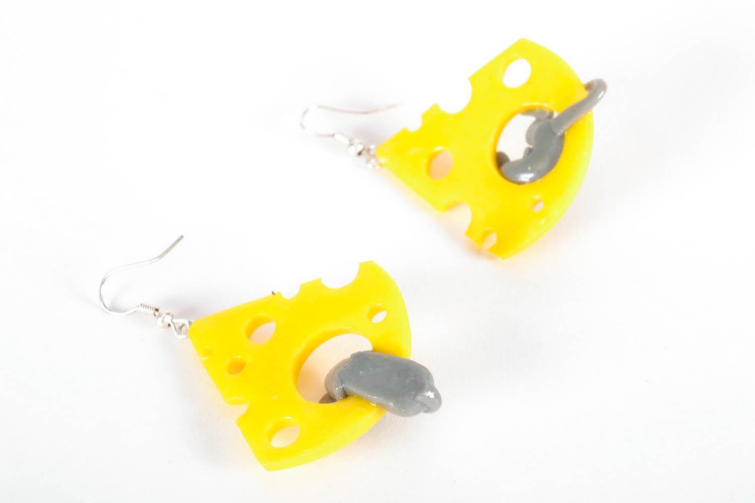 Earrings Satisfied Mouse and Cheese photo 3