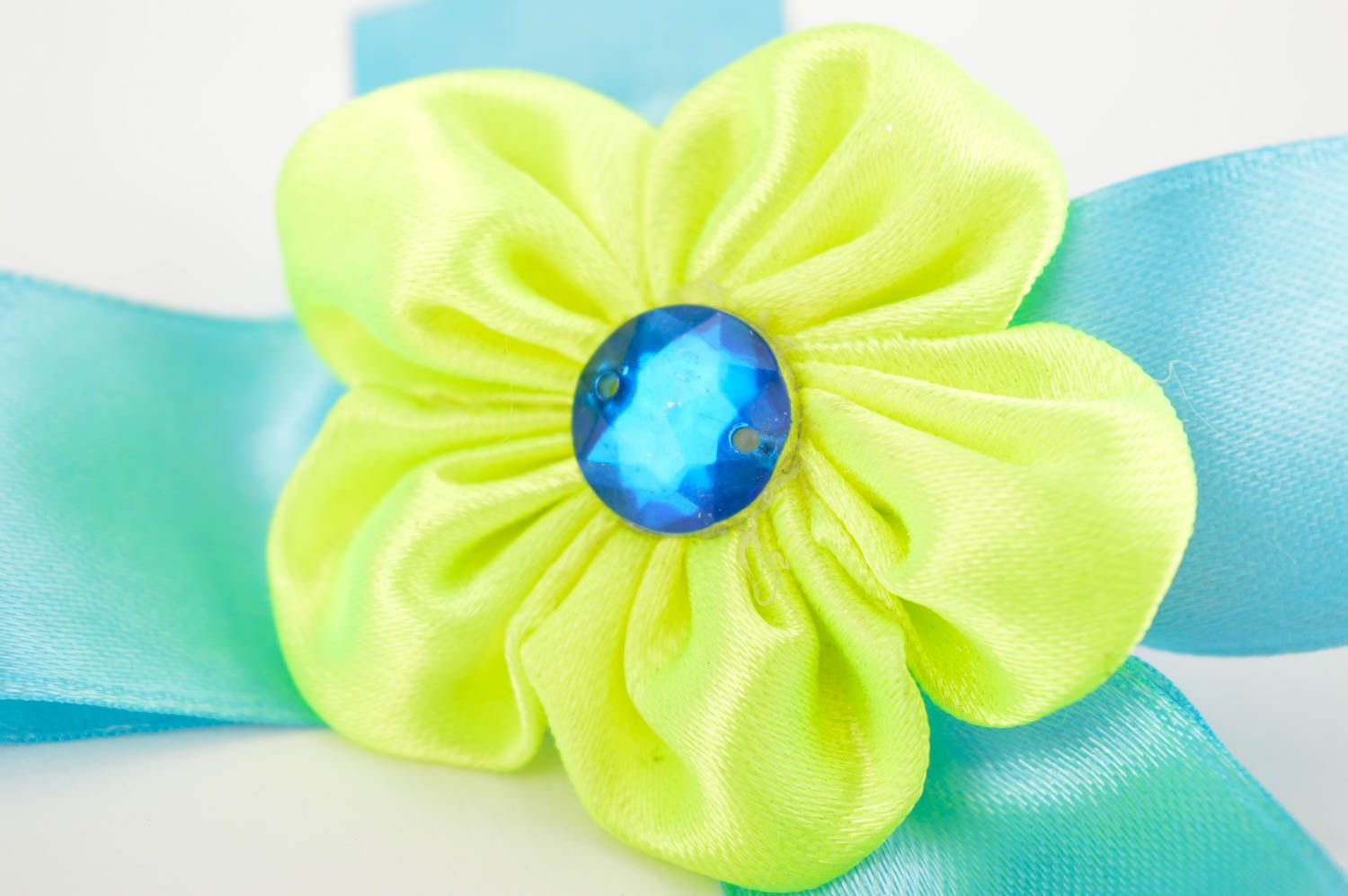 Handmade flower scrunchie 2 pieces designer hair accessories gifts for kids photo 2