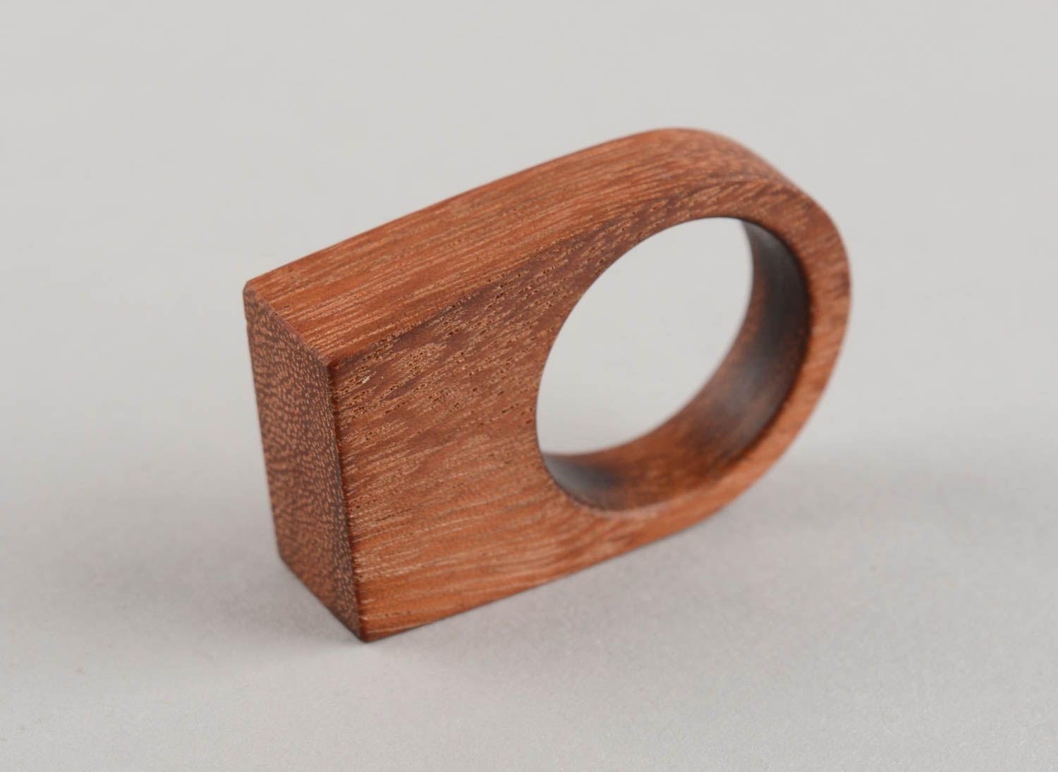 Handmade stylish designer jewelry unusual ring made of natural material photo 5