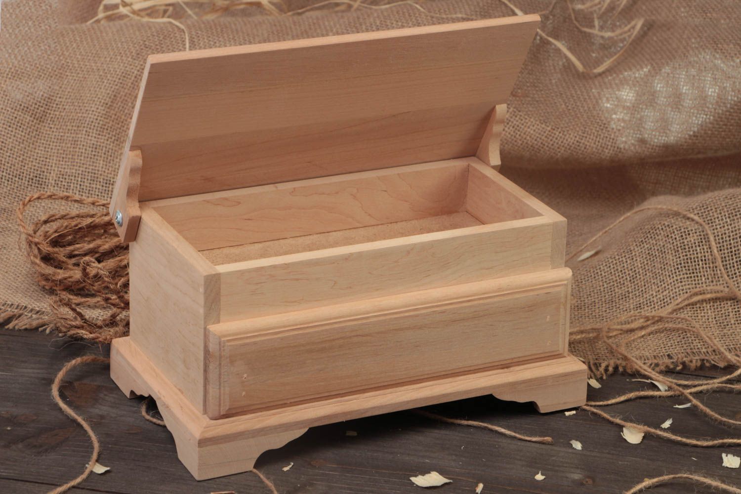 Beautiful handmade designer wooden blank jewelry box for decoupage photo 1