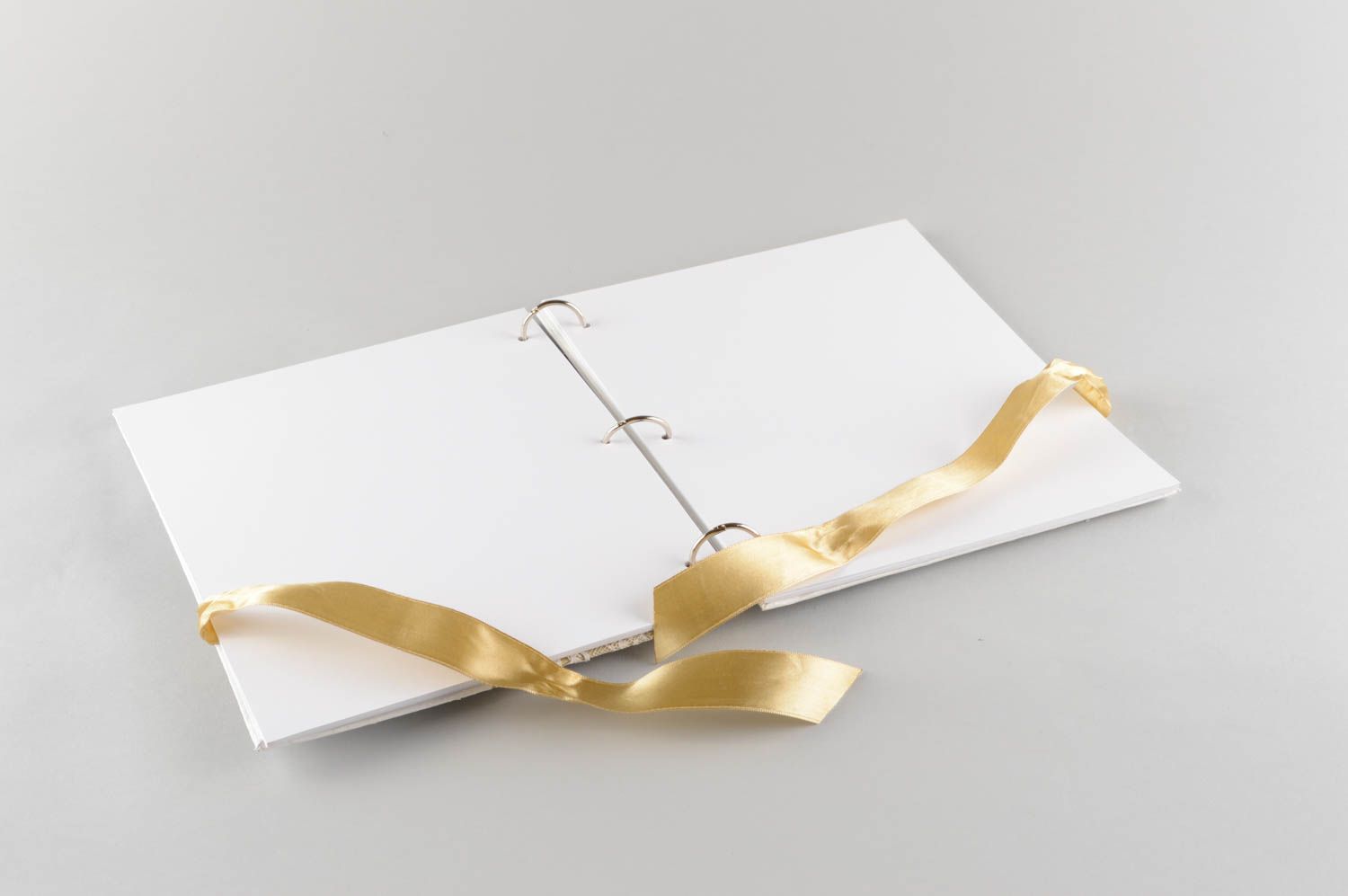 Handmade white designer scrapbooking decorative well wishes book for wedding photo 3