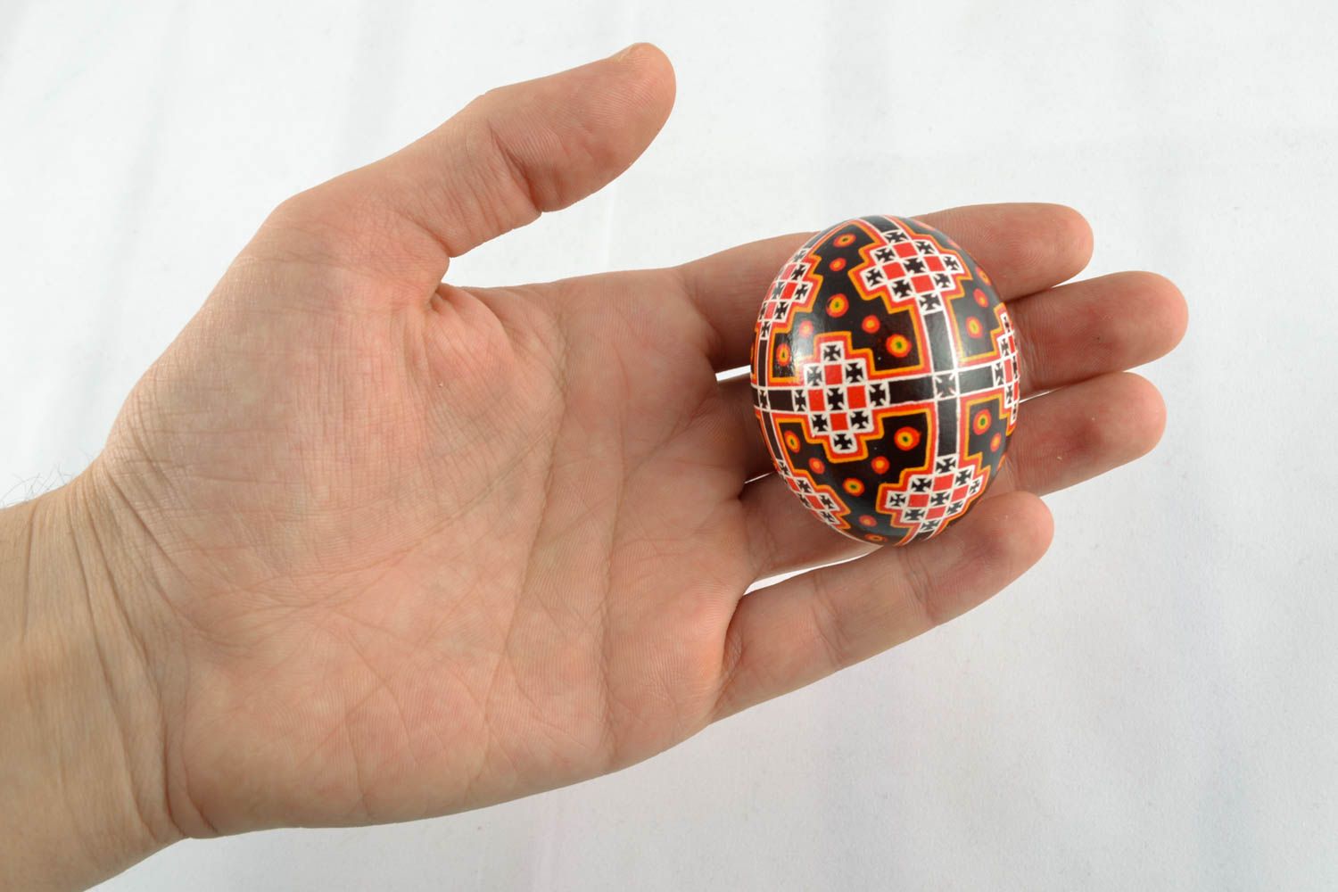 Painted egg with Ukrainian ornament photo 4