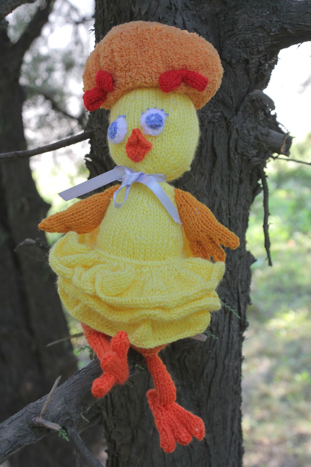 Soft knitted toy Chicken photo 1
