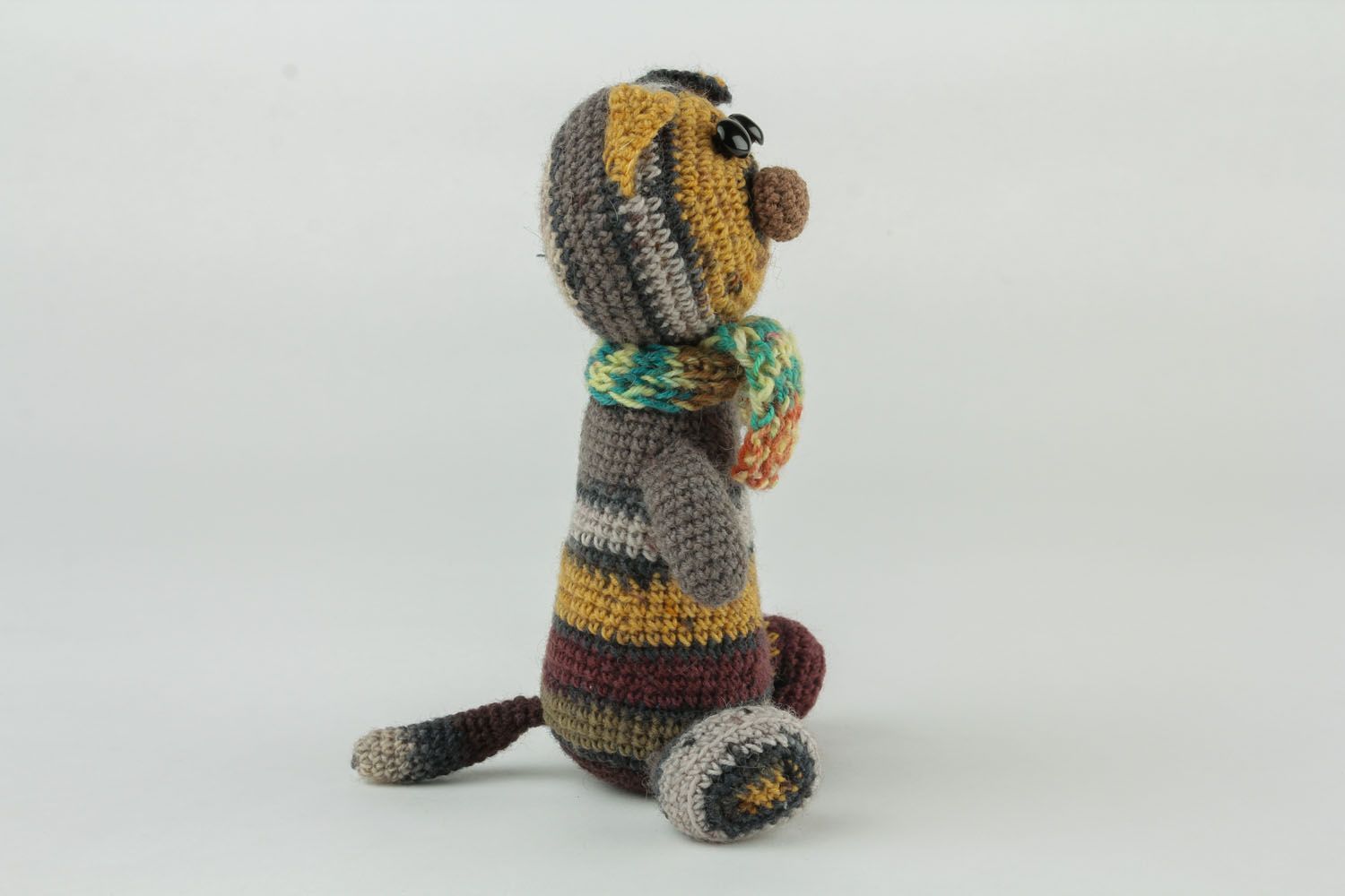 Homemade crochet toy cat photo 3