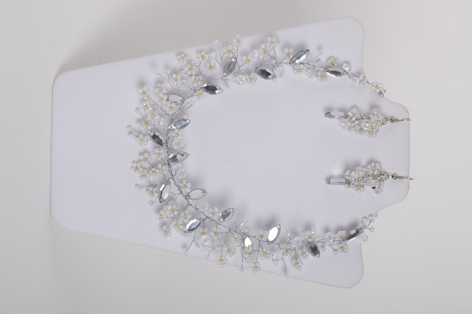 Pendientes hechos a mano collar artesanal regalo original elegante para mujer foto 2
