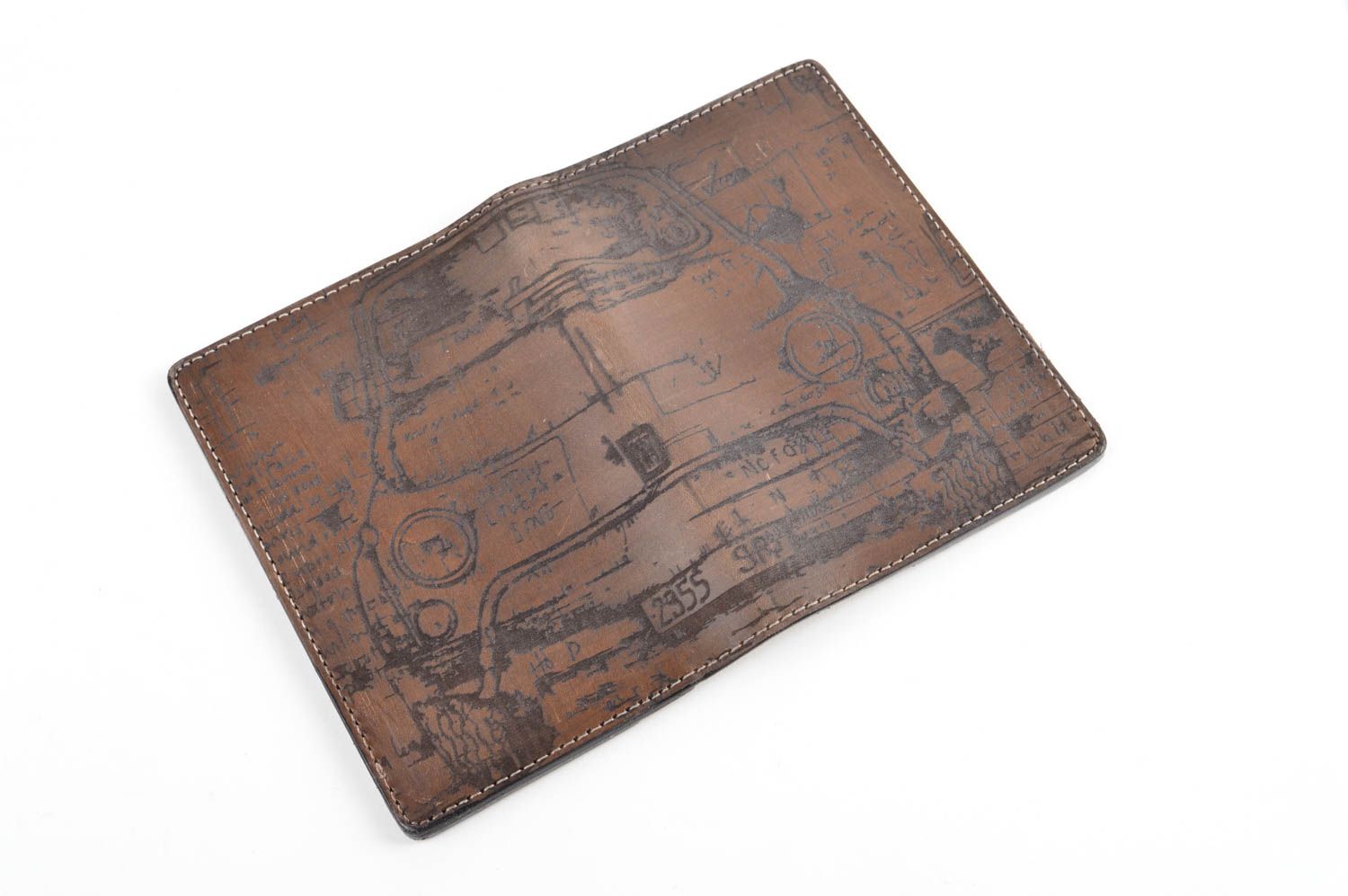 Обложка на паспорт ручной работы красивая необычный подарок кожаный аксессуар фото 3