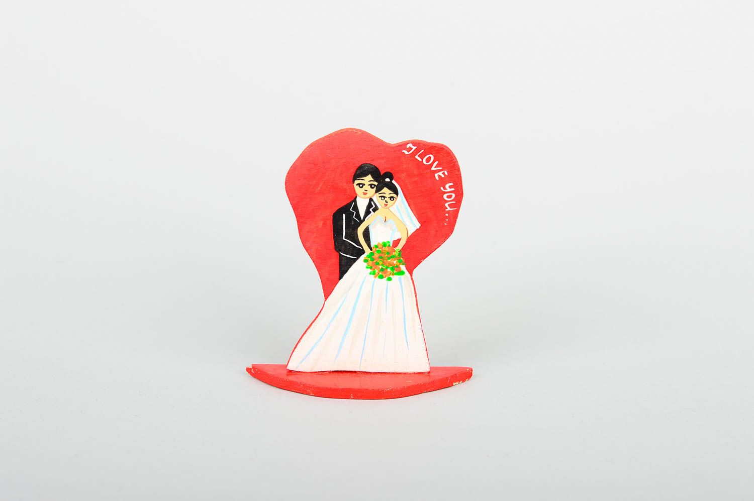 Фигурка ручной работы фигурка из фанеры свадебный декор романтичный Пара фото 1