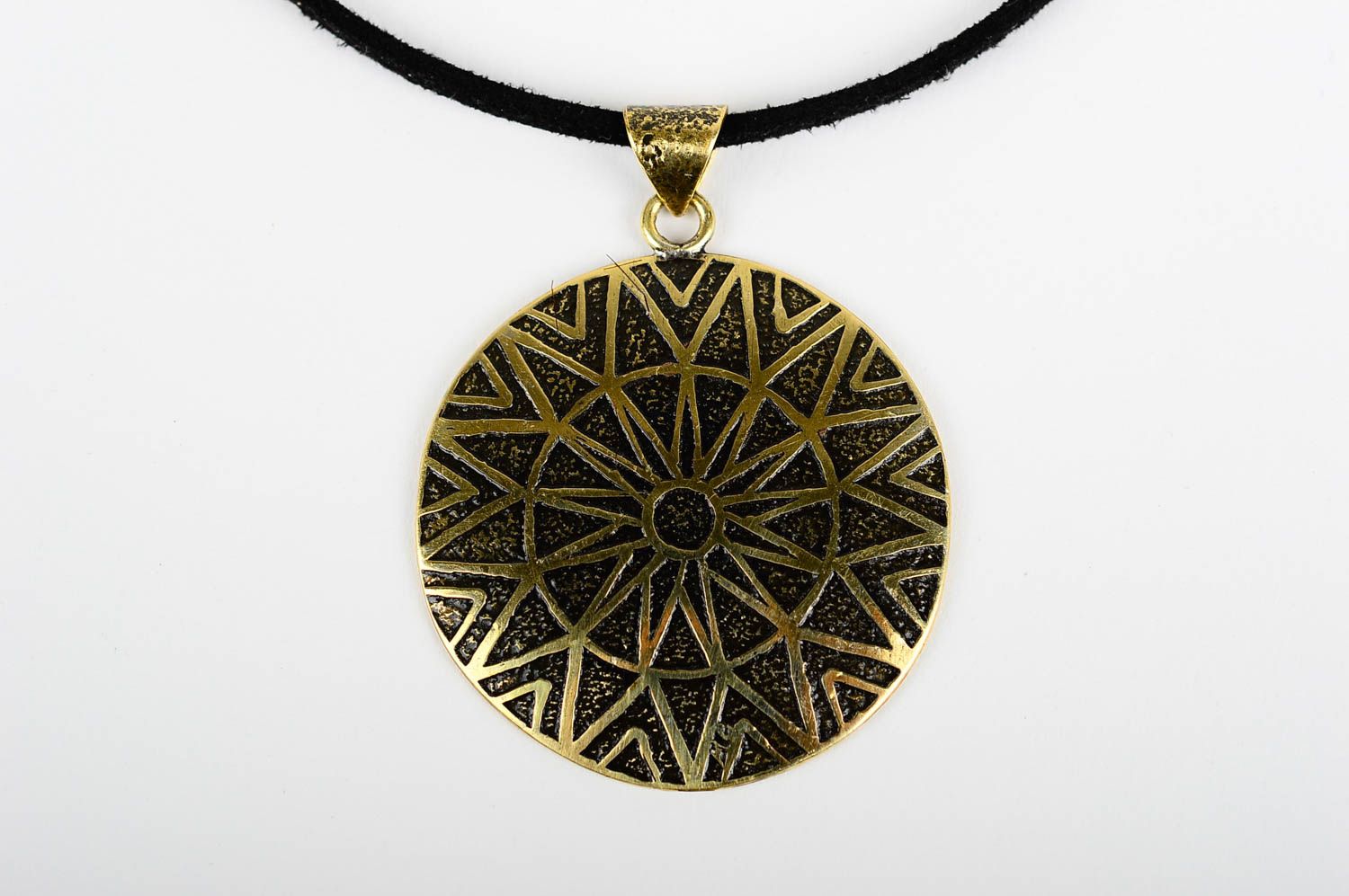 Handmade pendant unusual accessory for girls gift ideas brass pendant photo 4