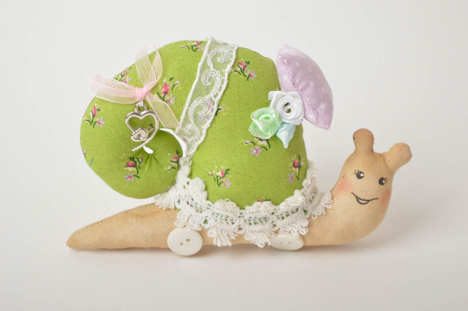 Peluche escargot Jouet fait main en coton décoratif Cadeau pour enfant photo 2