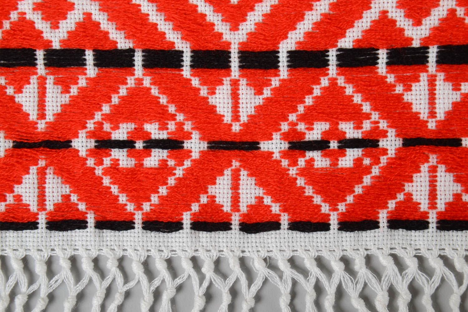 Unique handmade embroidered cotton towel designer engagement gift ethnic decor photo 4