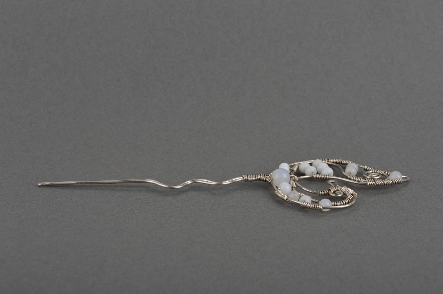 Handmade Haar Nadel Vogel Schmuck für die Haare Accessoire für Frauen mit Perlen foto 5