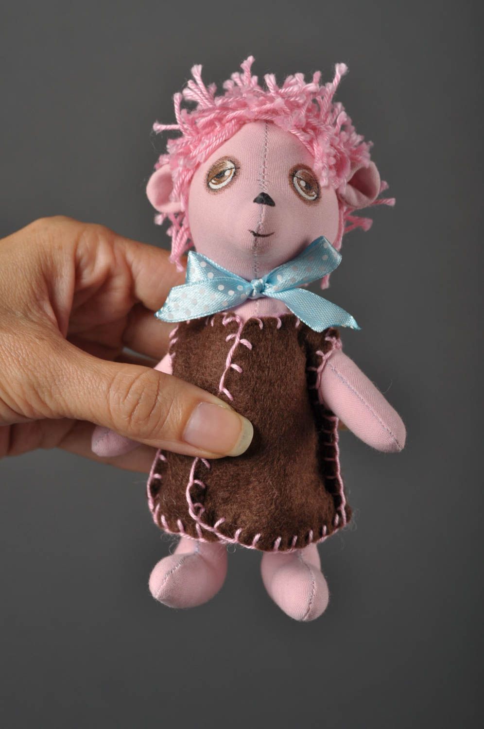 Handmade Kleinkinder Spielzeug Geschenk für Kinder Haus Deko bemalt grell schön foto 4