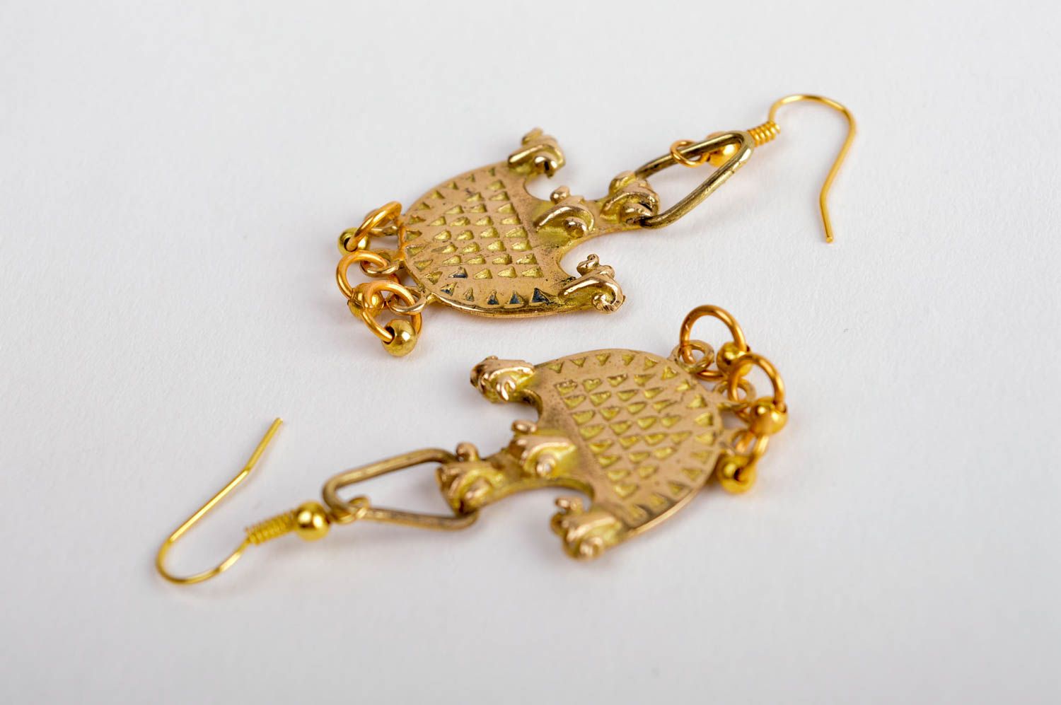 Long earrings handmade earrings metal jewelry fashion accessories gifts for girl photo 5