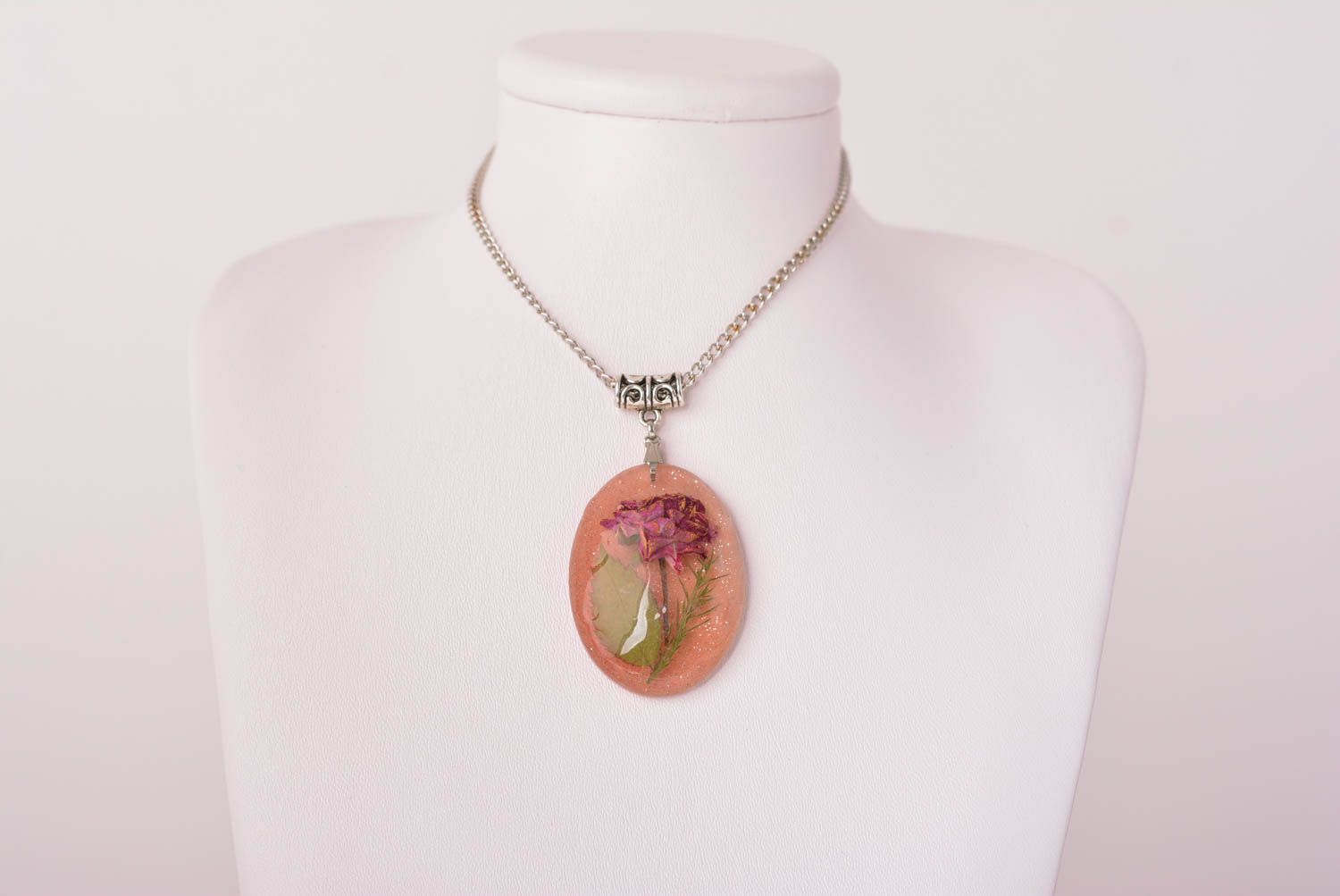 Handmade pendant unusual pendant for women epoxy resin jewelry gift ideas photo 3