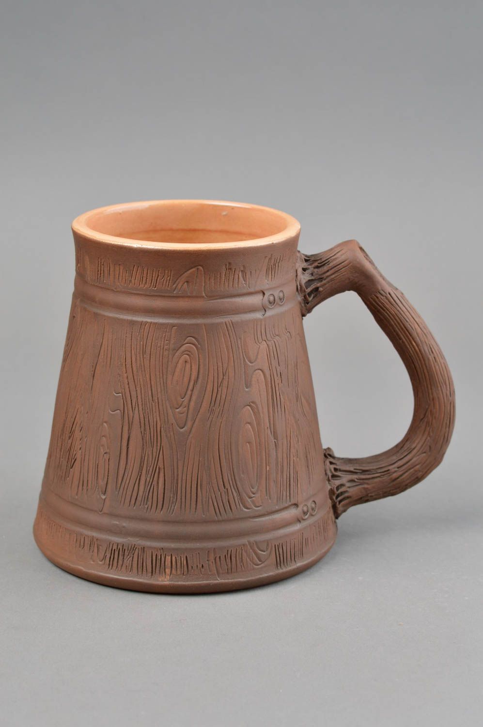 16 oz ceramic large clay drinking mug 1,26 lb photo 3