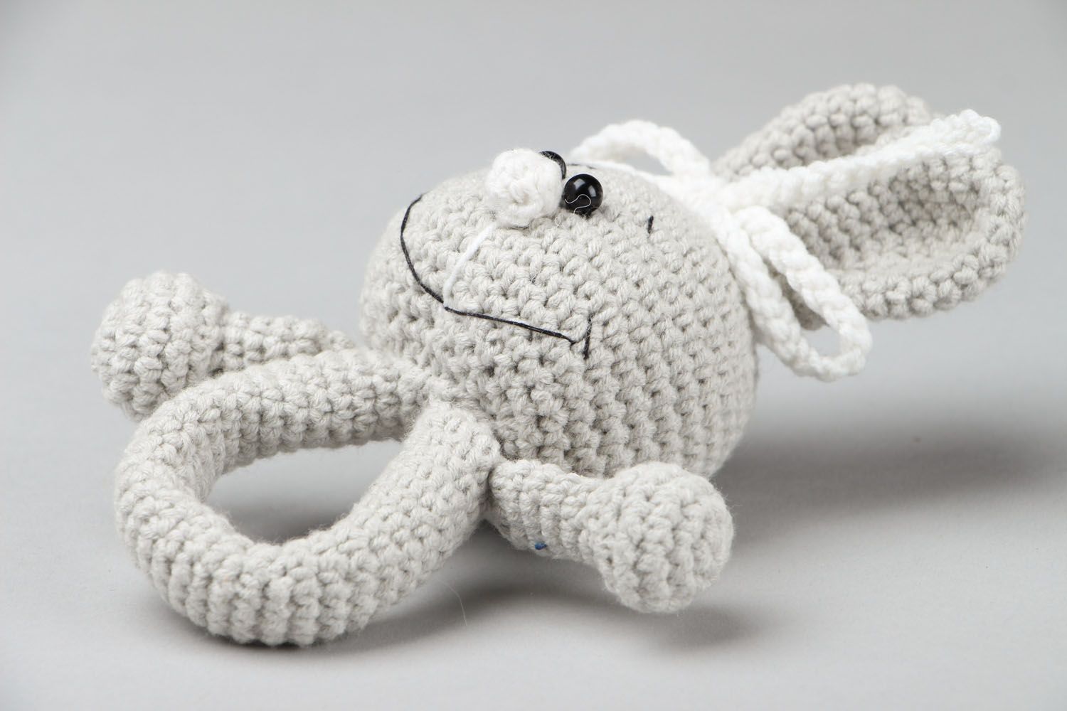 Crocheted rattle Bunny photo 2