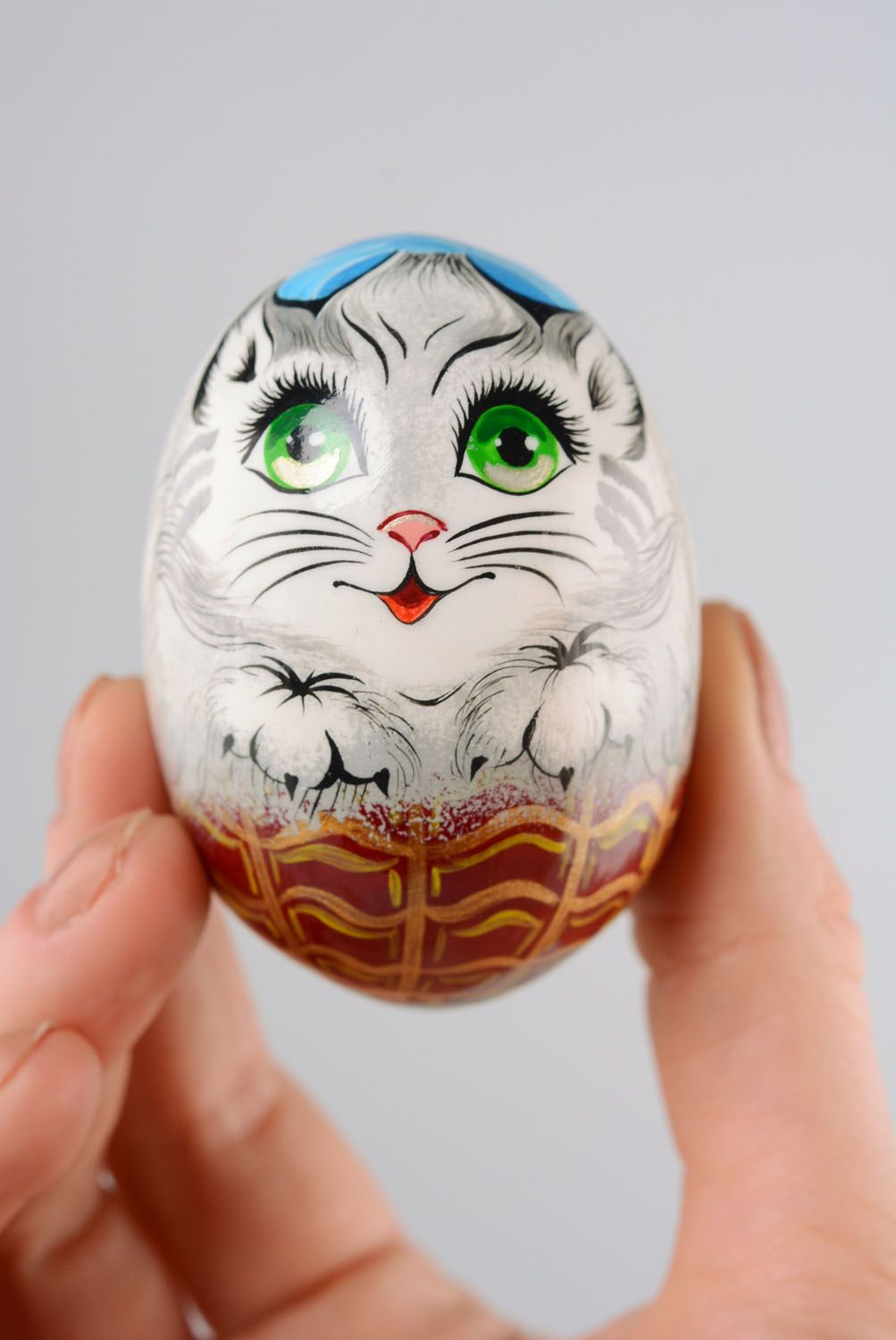Декоративное яйцо Котик фото 4
