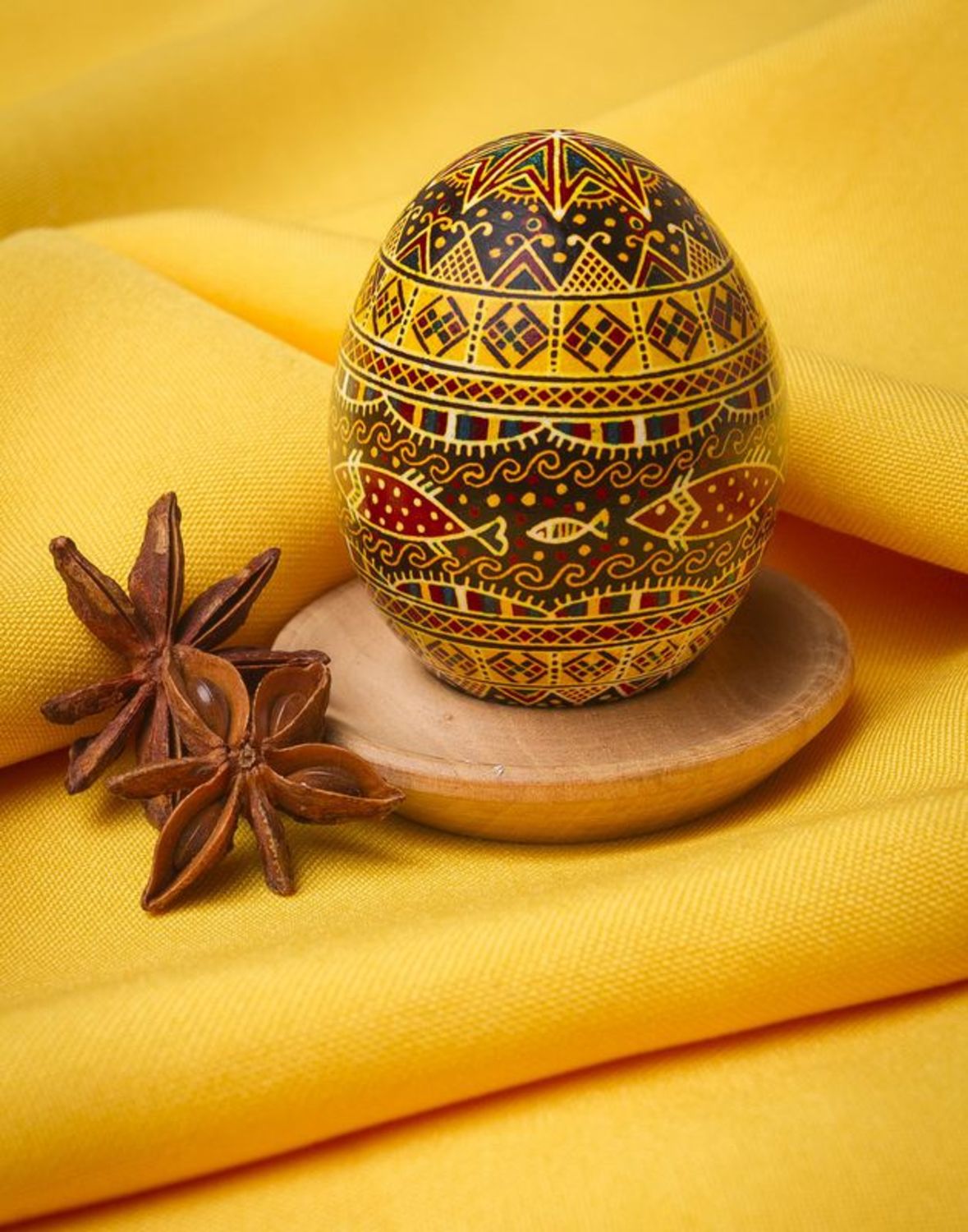 Easter egg painted by hand photo 1