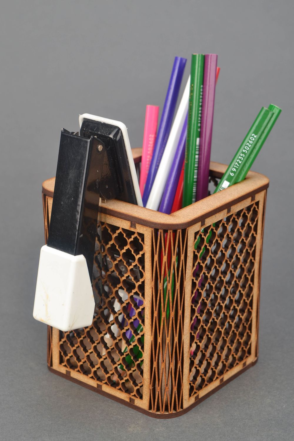 Holzrohling Behälter für Bleistifte foto 1