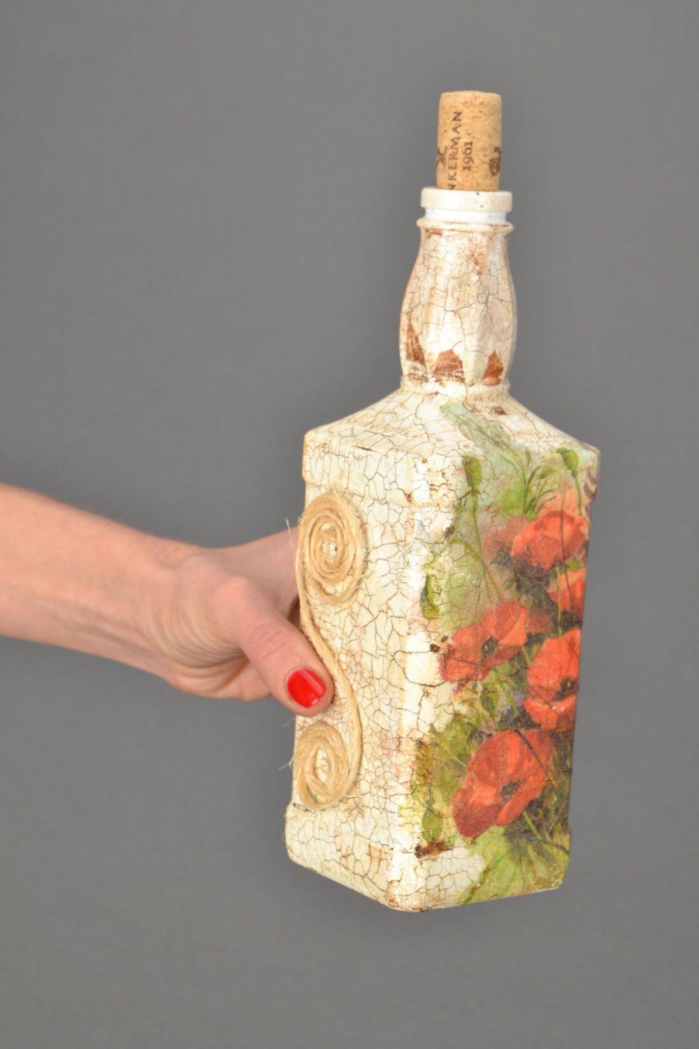 Декоративная бутылка с пробкой  фото 2