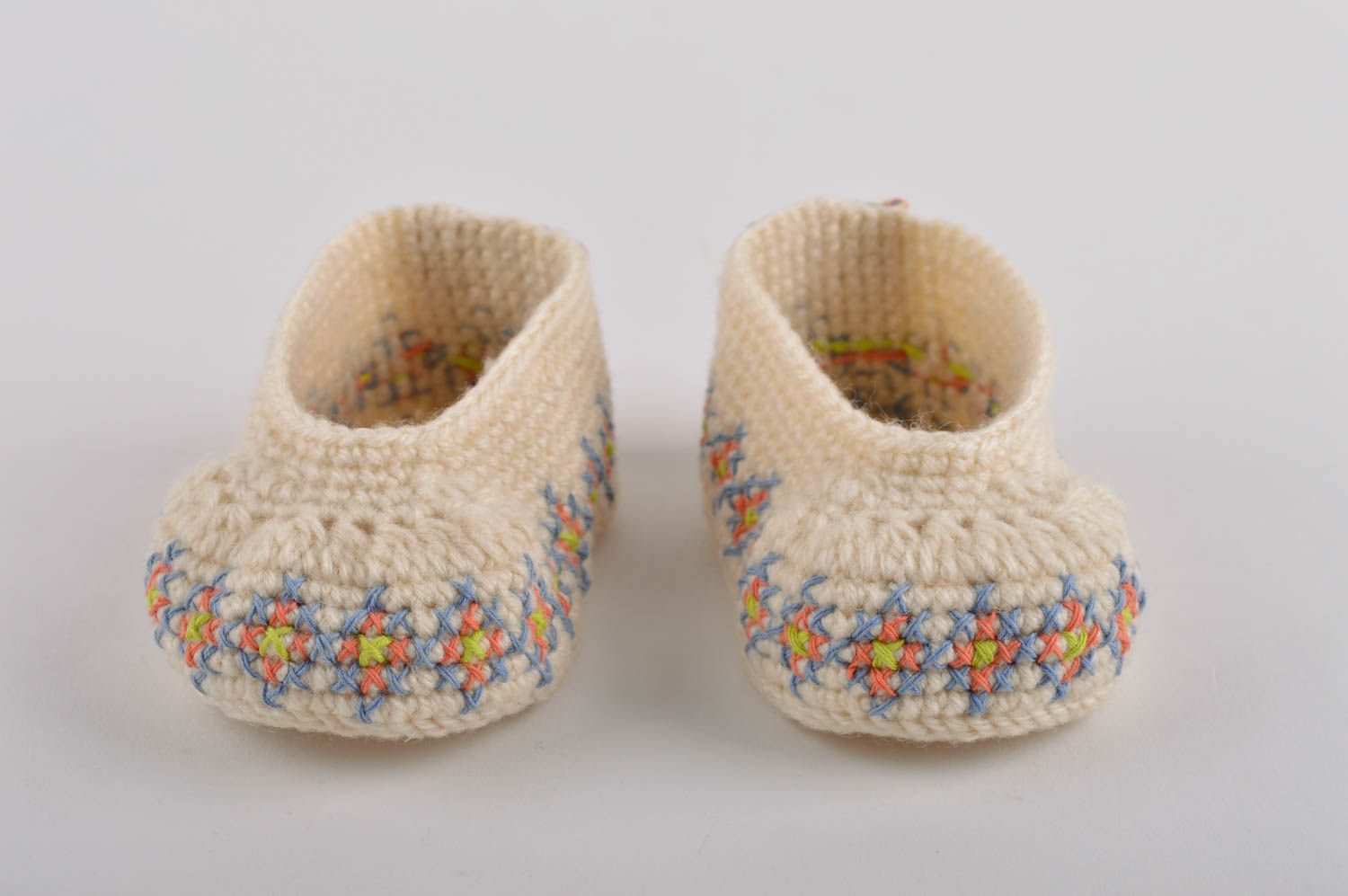 Baby Hausschuhe handgemacht Hausschuhe aus Wolle elegant Schläppchen Kinder foto 4
