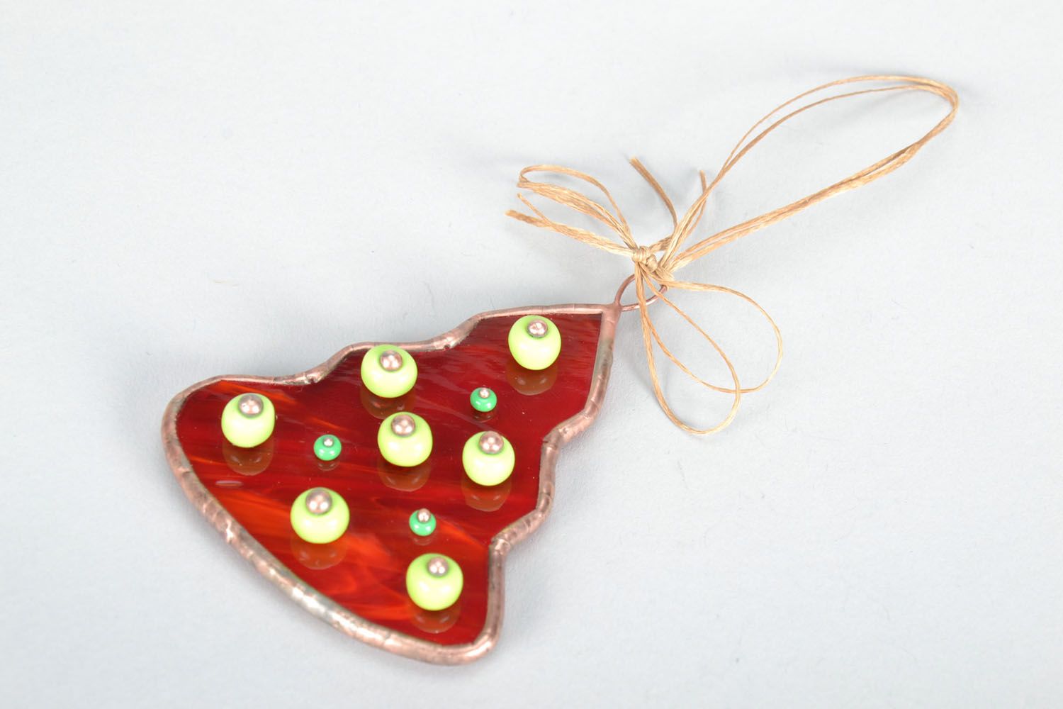 Stained glass interior pendant Christmas Tree photo 4