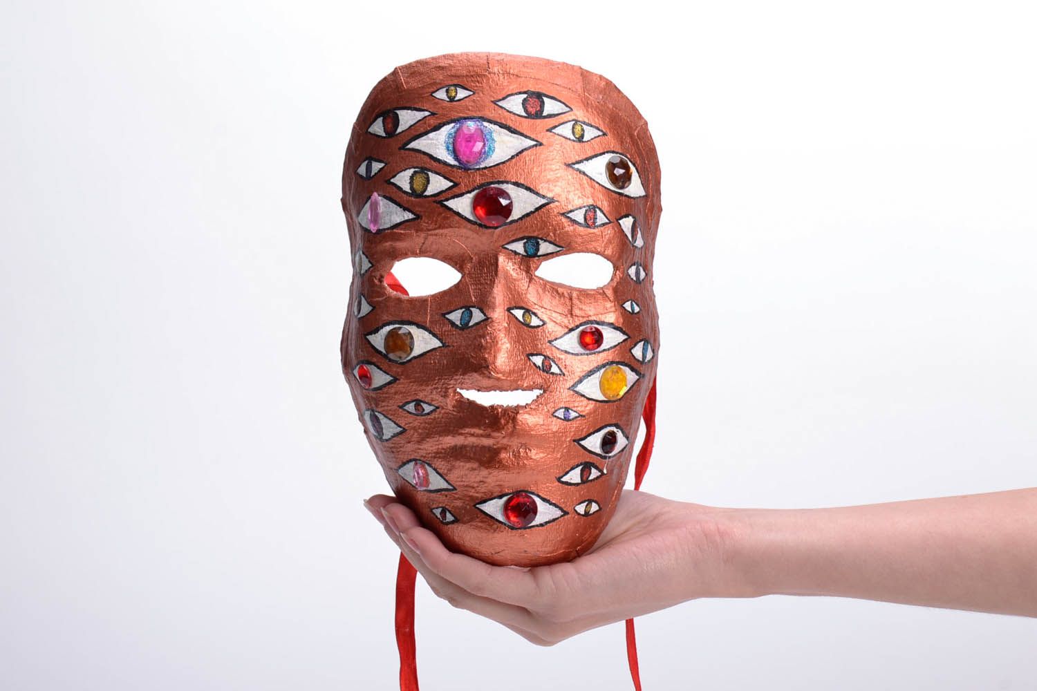 Masque carnaval extraordinaire en plâtre fait main photo 5