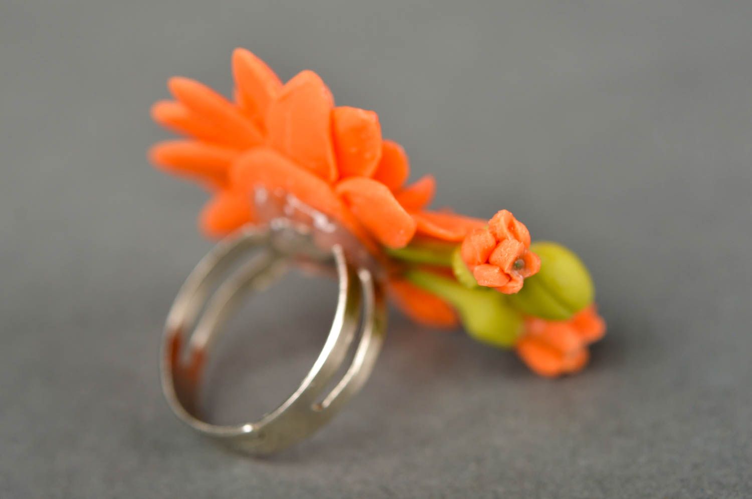 Designer Schmuck handmade Ring mit Blume originelles Geschenk für Frau, foto 3