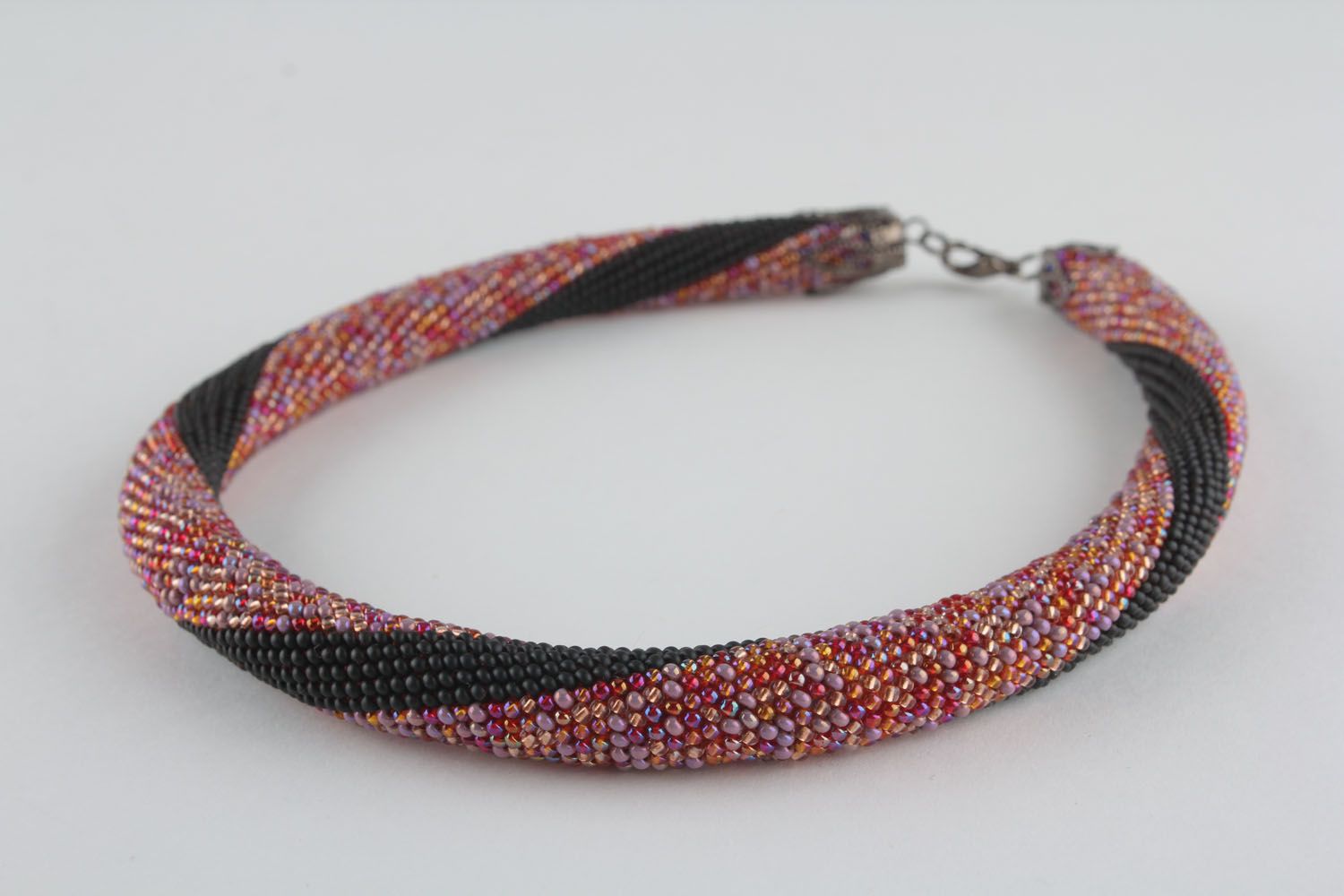 Homemade beaded cord necklace photo 3