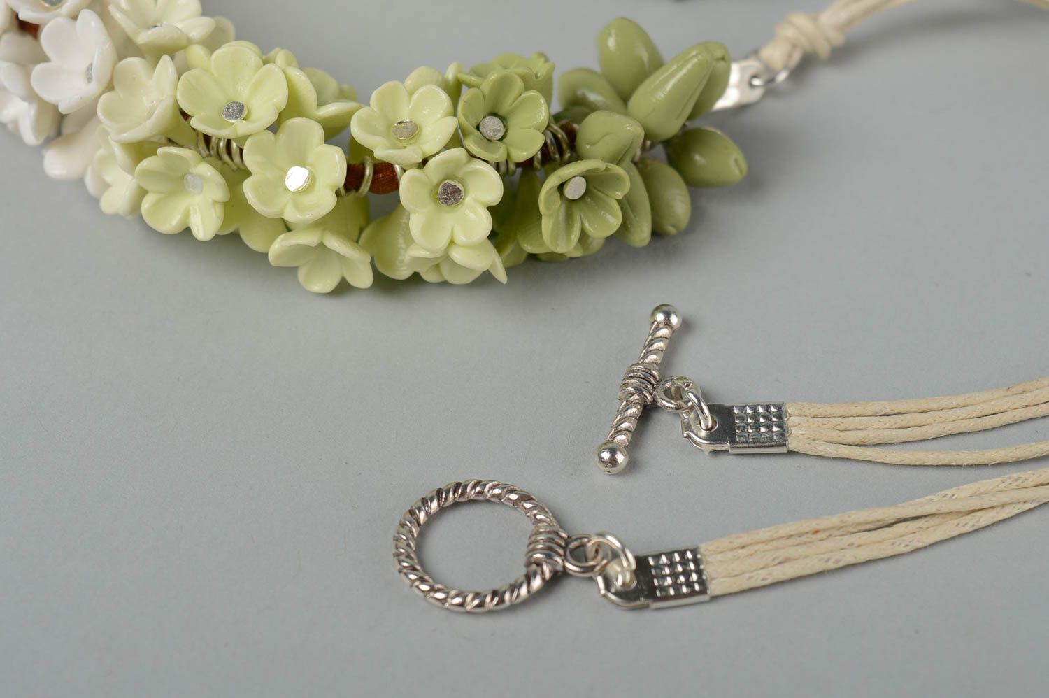 Flower necklace handmade jewelry beaded jewelry for women designer necklace photo 4