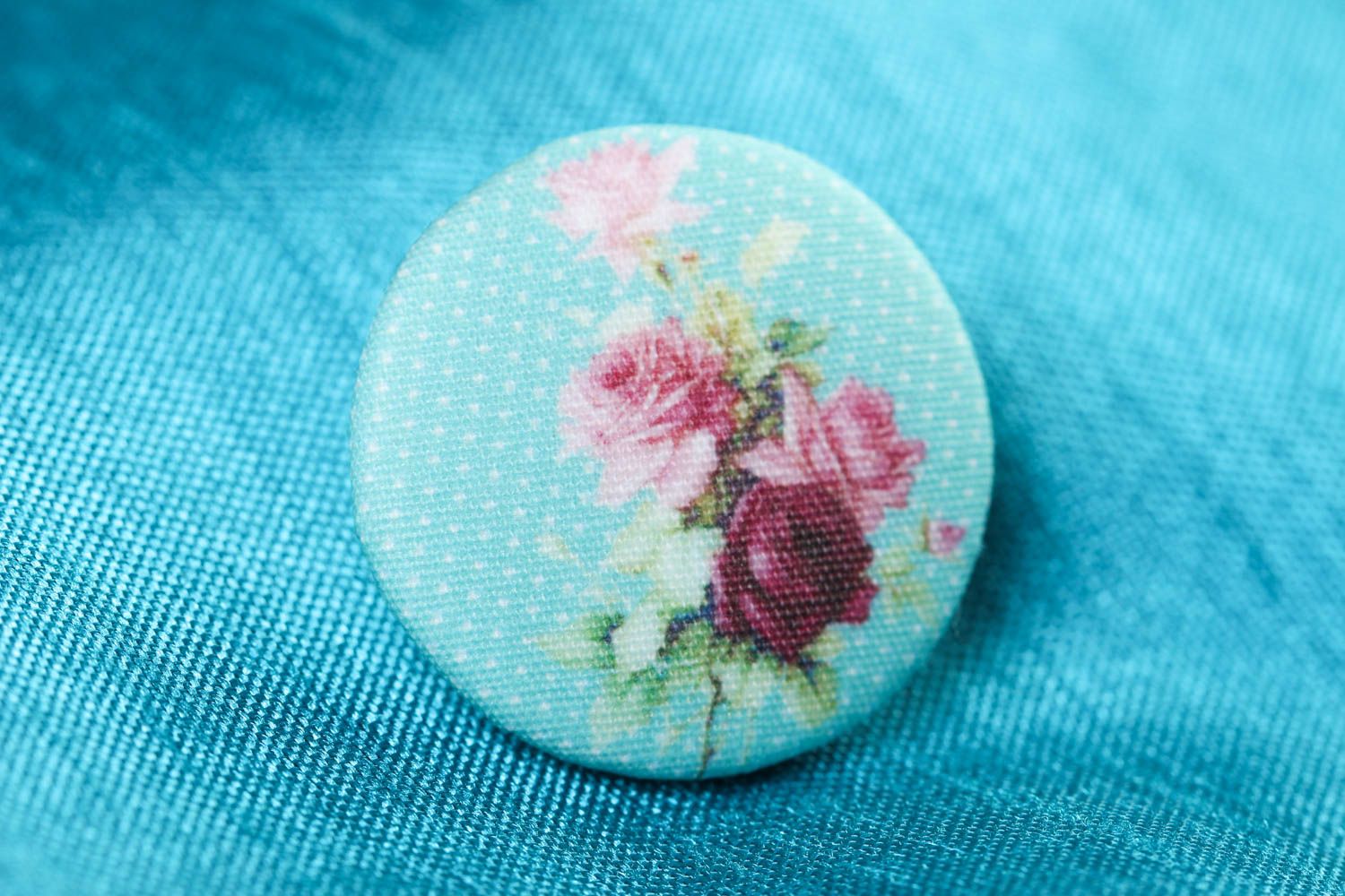 Botón de plástico artesanal regalo original de tela de algodón accesorio de moda foto 1