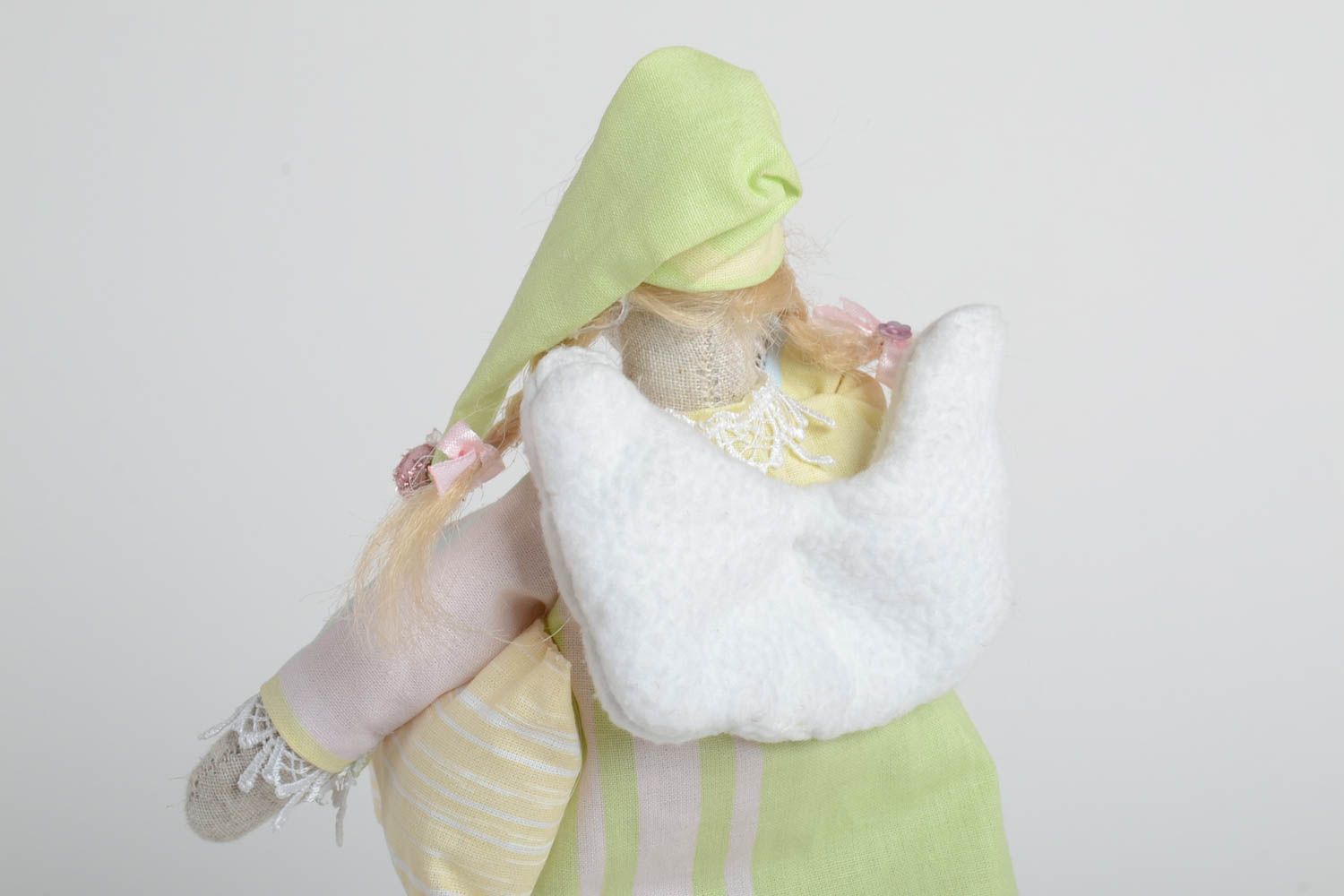 Puppe handgemacht Stoffpuppe Engel im Schlaf Geschenk für Freundin Wohnung Deko  foto 4
