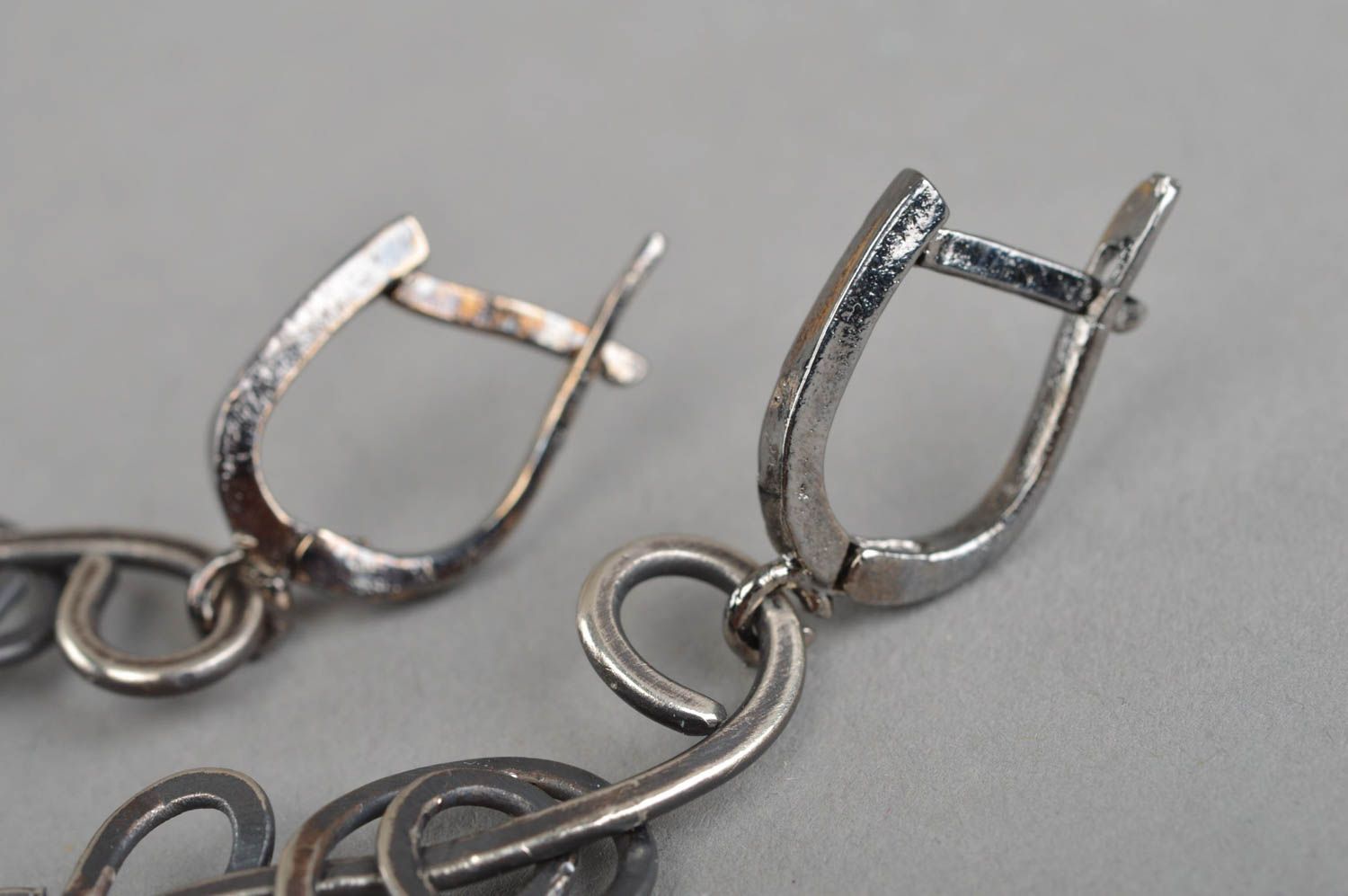 Designer Ohrringe aus Kupfernickel für Frauen originell Künstler Handarbeit foto 4