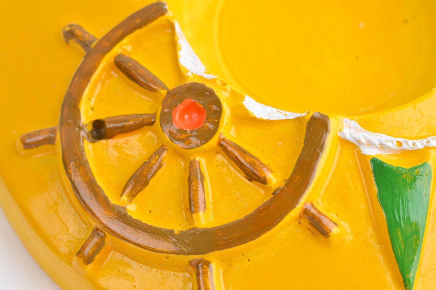 Подсвечник ручной работы морской желтый подсвечник из гипса креативный подарок фото 5