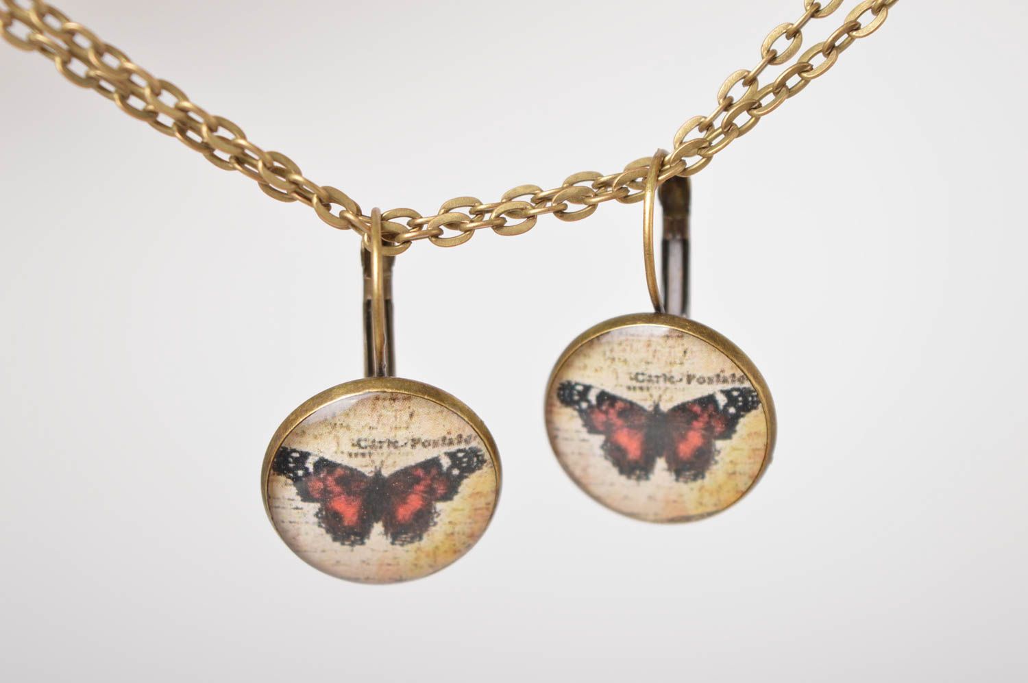 Handmade Schmuck Ohrringe Accessoire für Frauen Designer Schmuck Schmetterlinge foto 5