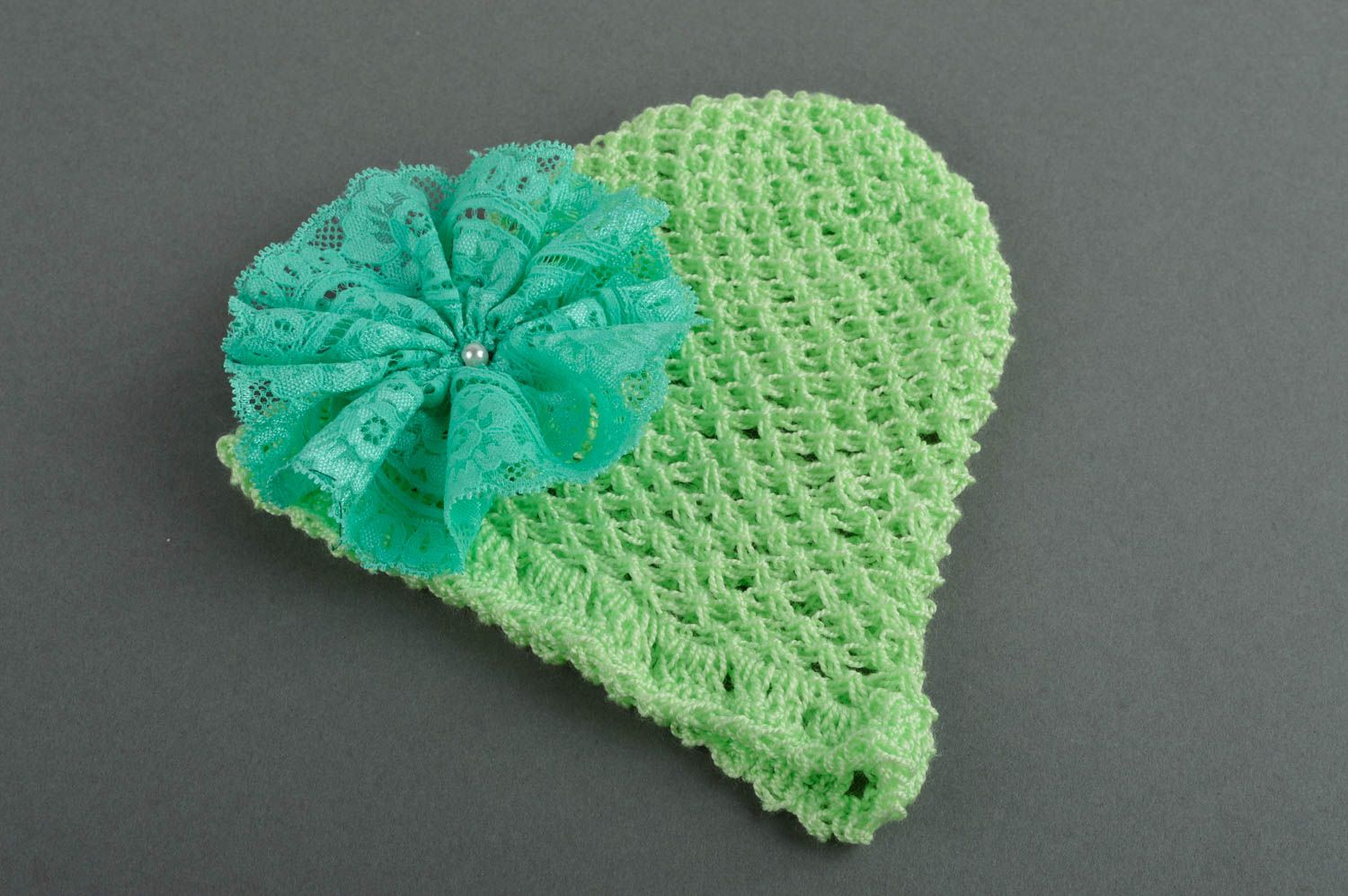 Baby clothing handmade crocheted hats for children hat for girl openwork hats photo 2