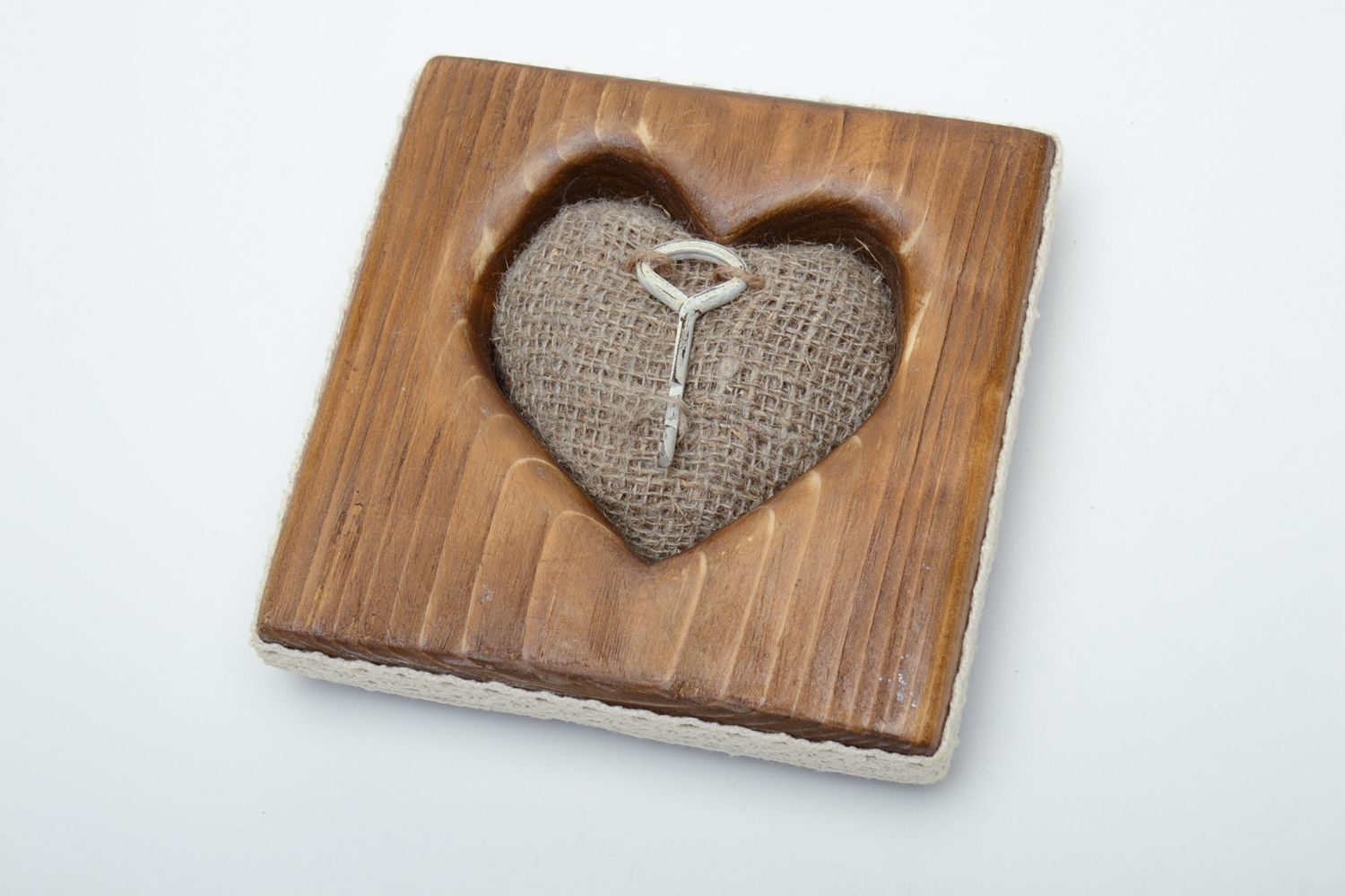 Handmade gift panel made of natural materials Key to the Heart photo 2