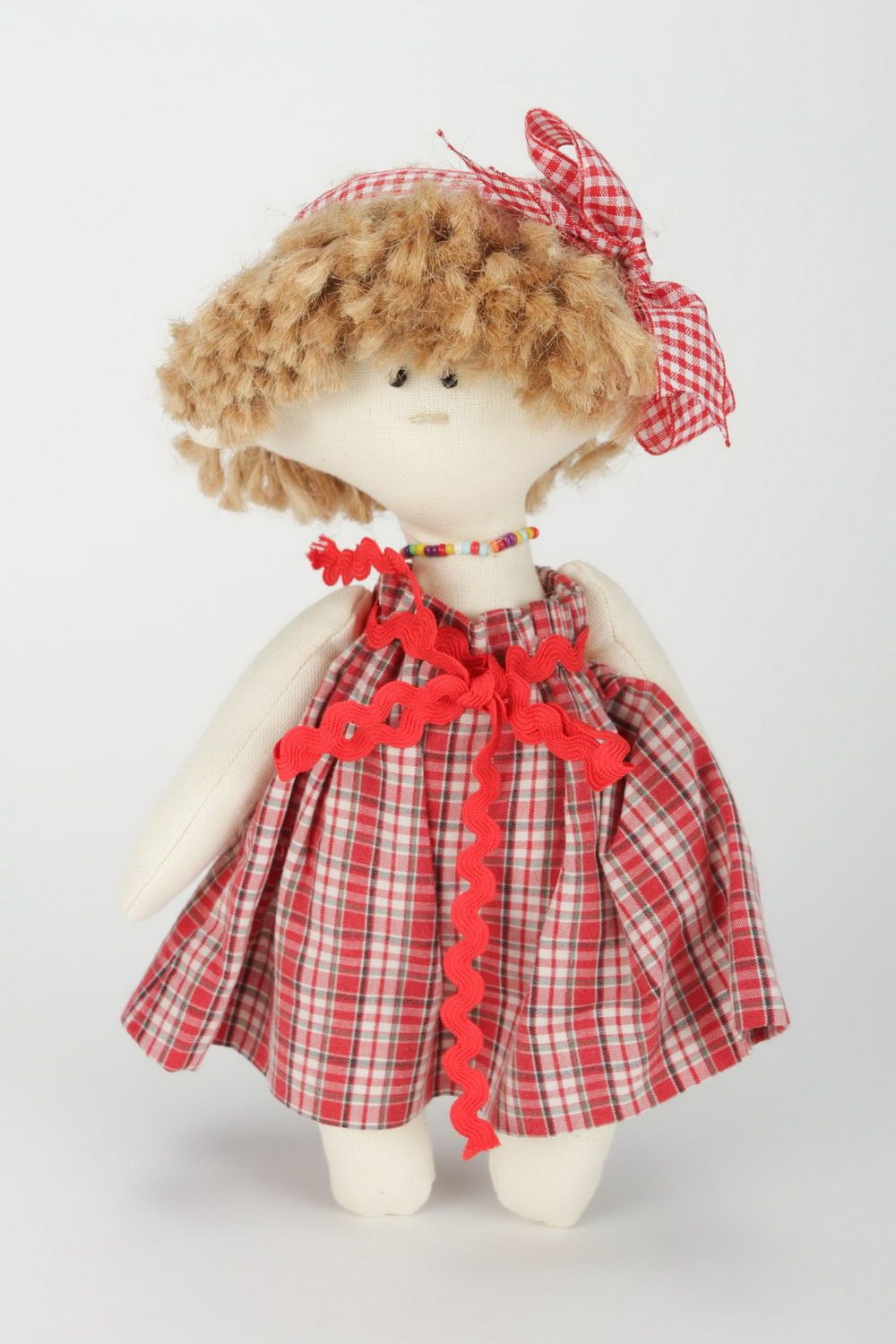 Stoff-Puppe Mädchen im Kleiderrock foto 5