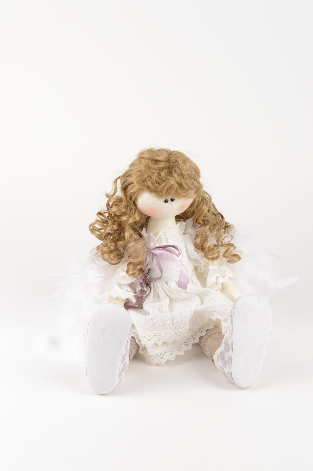 Кукла ручной работы необычная кукла из ткани льняная мягкая кукла красивая фото 5